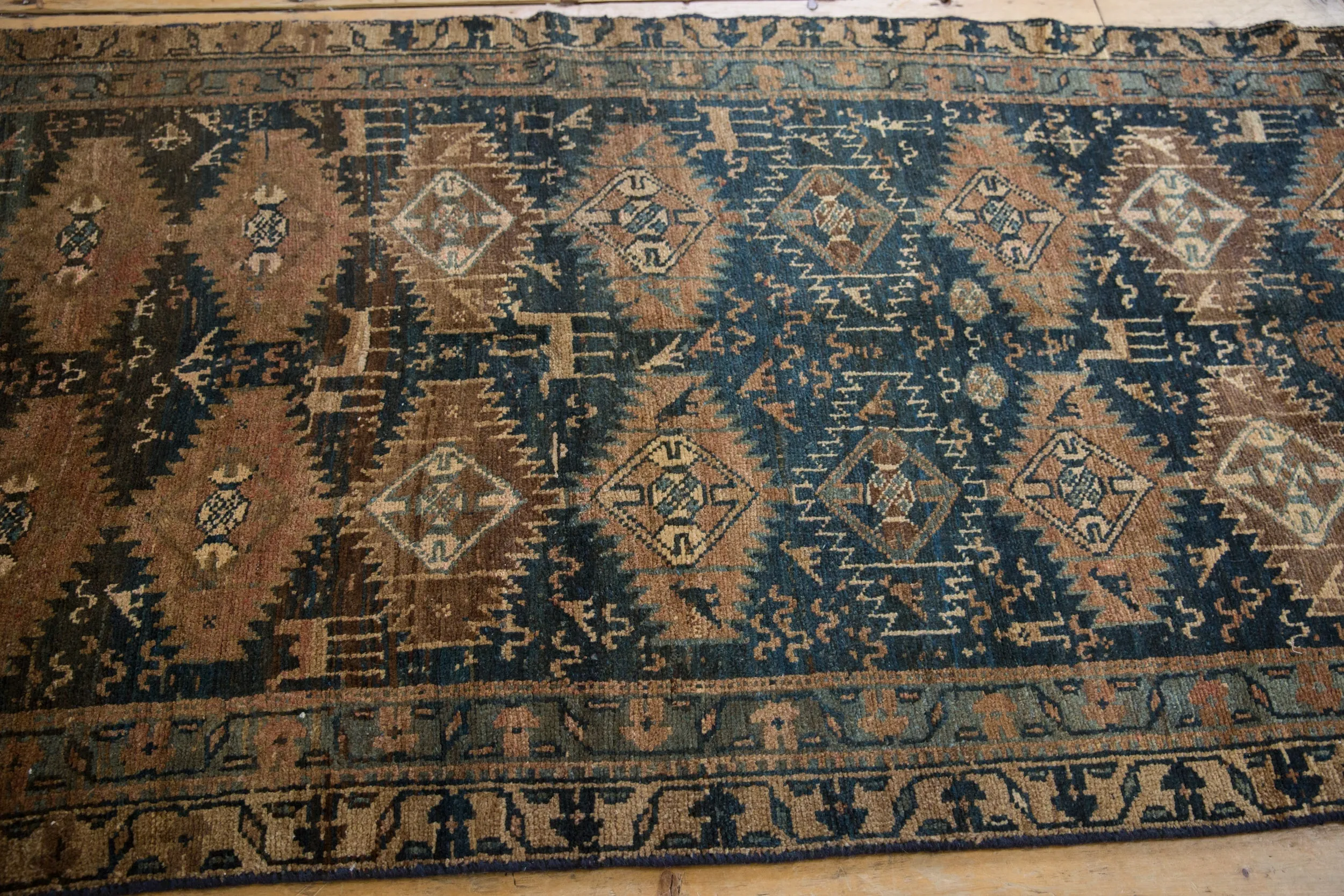 4x10.5 Vintage Distressed Kurd Rug Runner