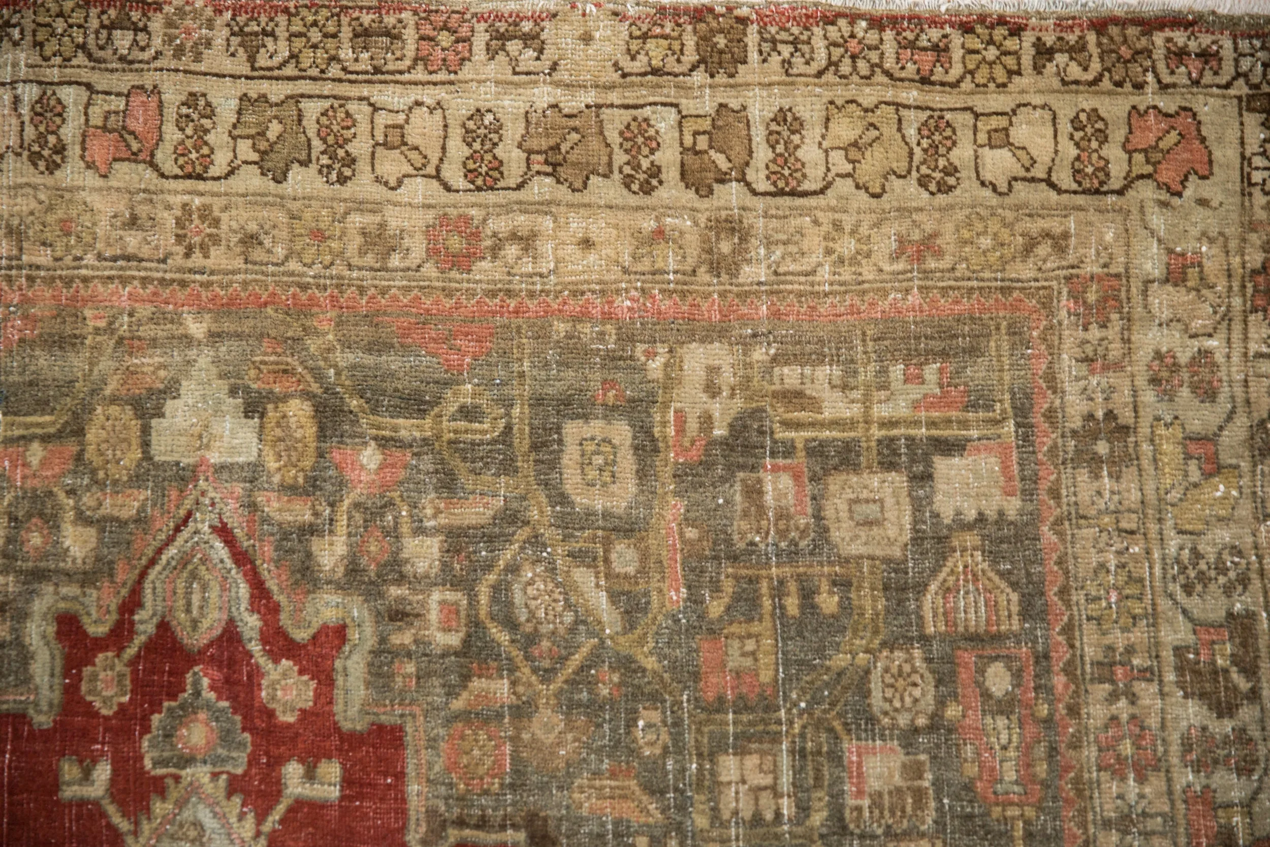4x5 Vintage Distressed Bijar Square Rug