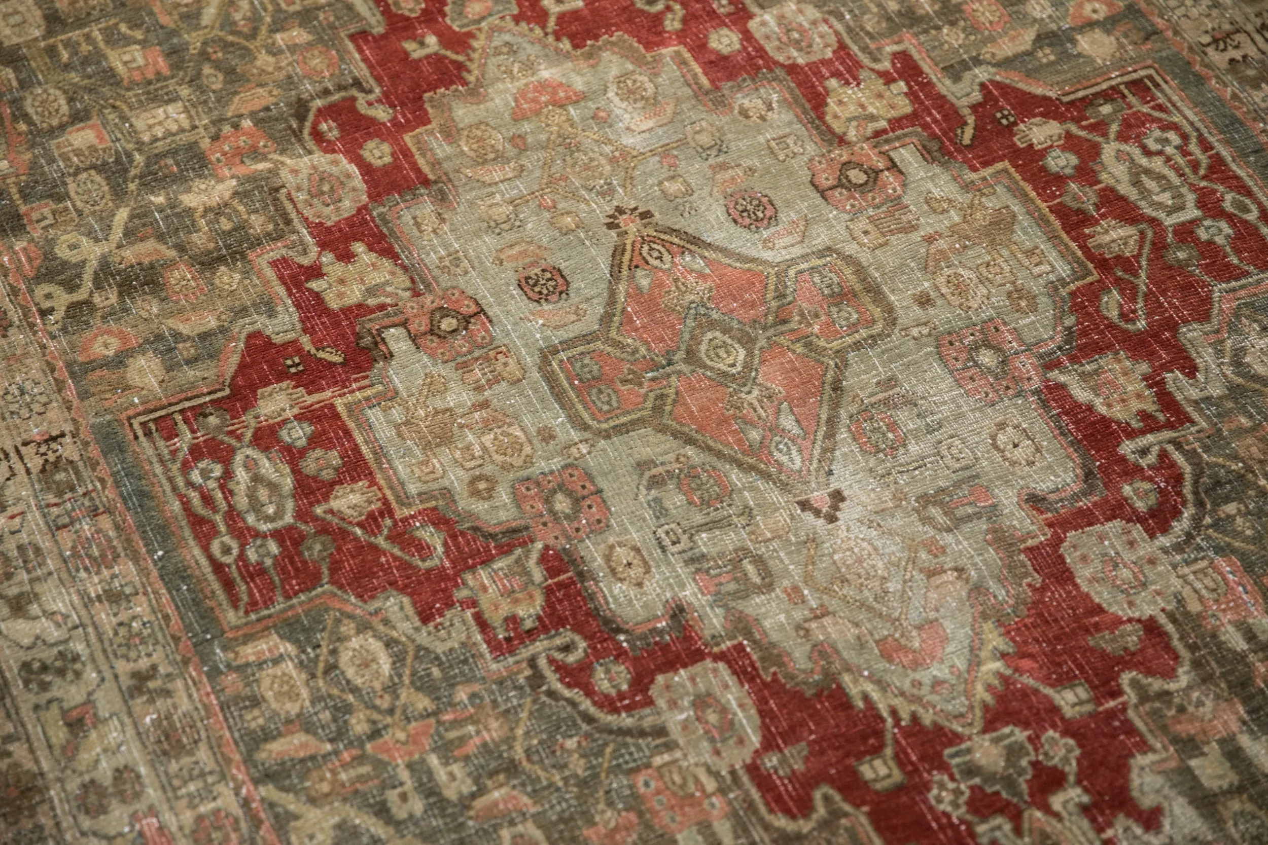 4x5 Vintage Distressed Bijar Square Rug
