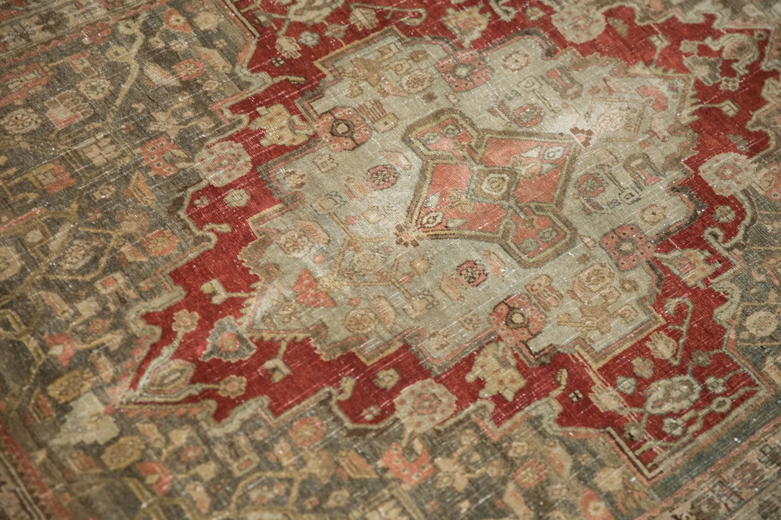 4x5 Vintage Distressed Bijar Square Rug