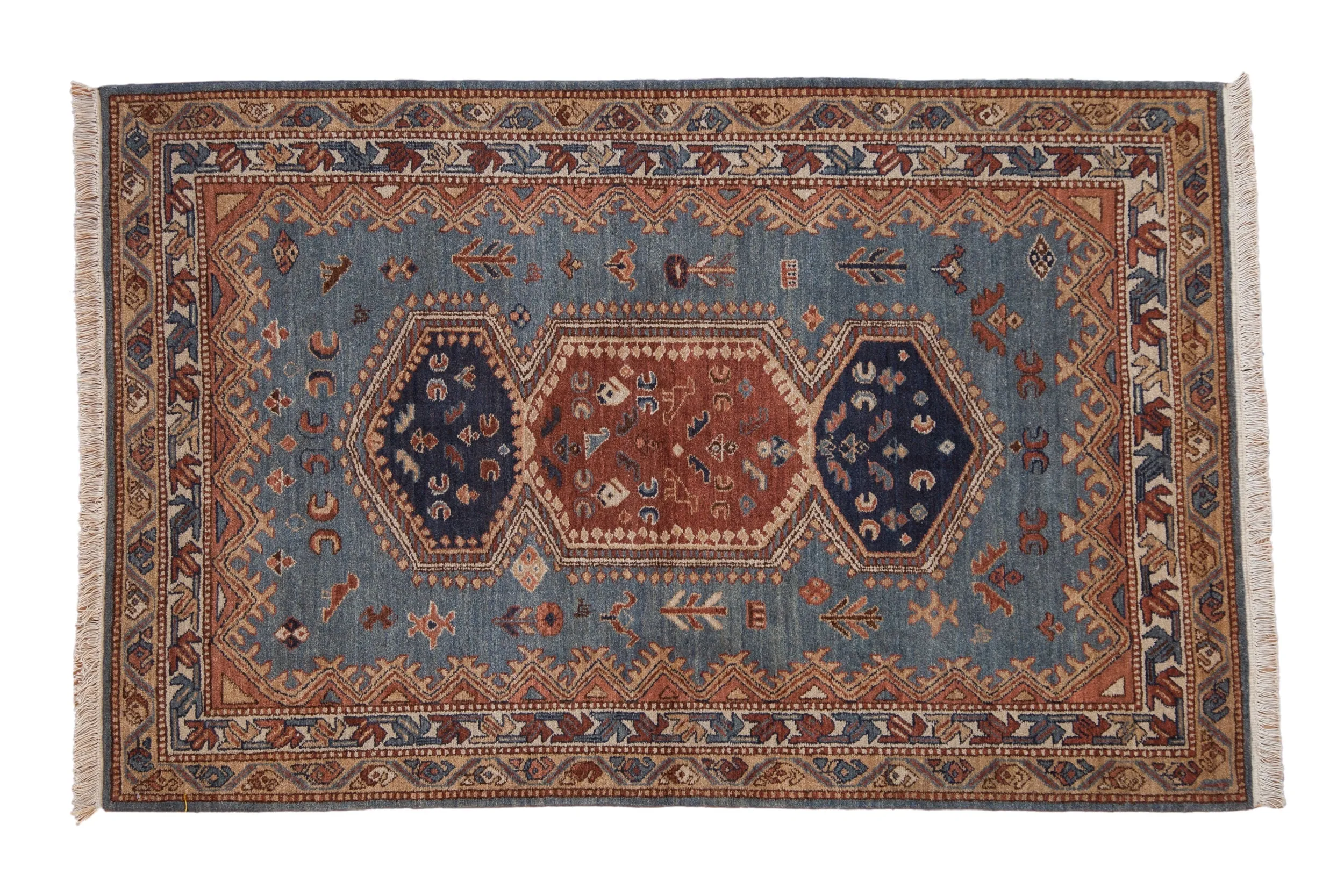 4x6.5 Vintage Armenian Hamadan Design Rug