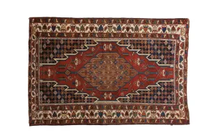 4x6.5 Vintage Fine Hamadan Rug
