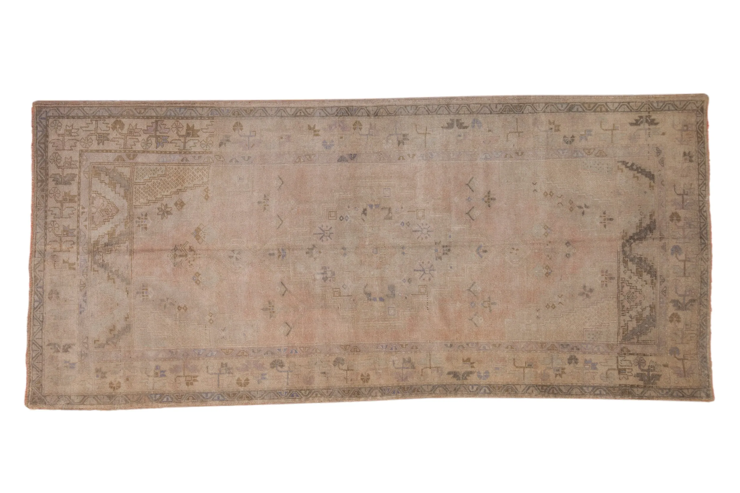 4x9 Vintage Distressed Oushak Rug Runner