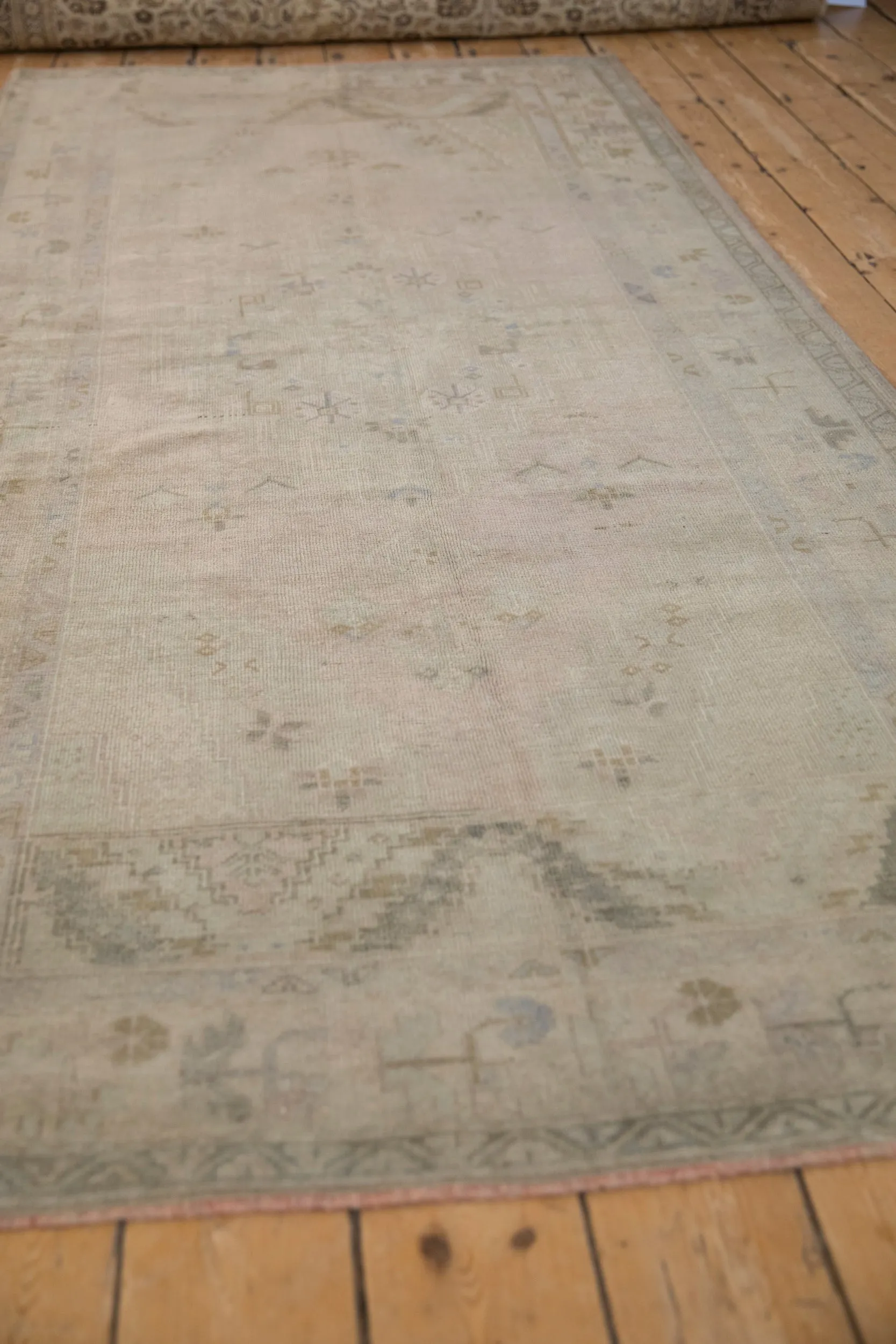 4x9 Vintage Distressed Oushak Rug Runner