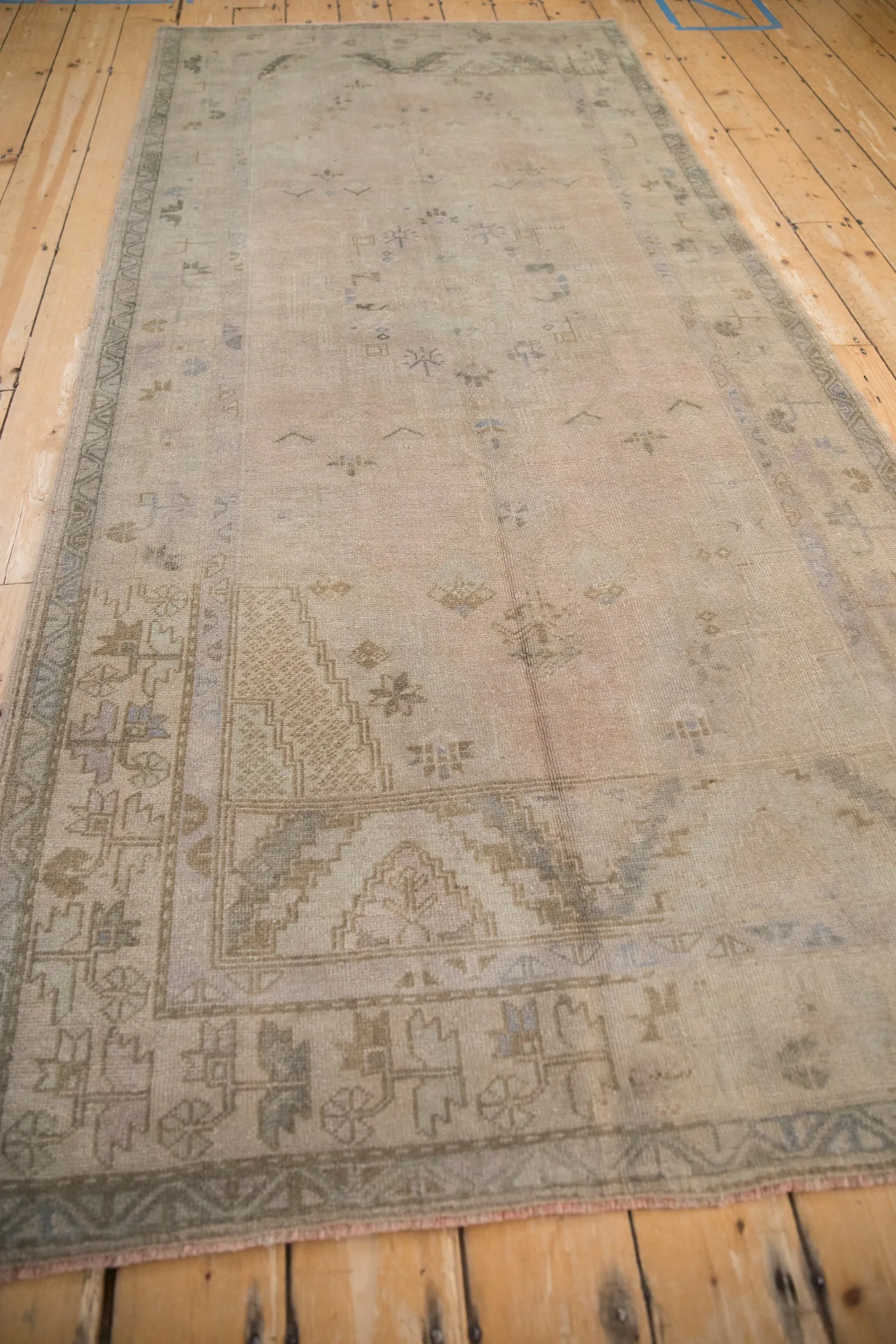 4x9 Vintage Distressed Oushak Rug Runner