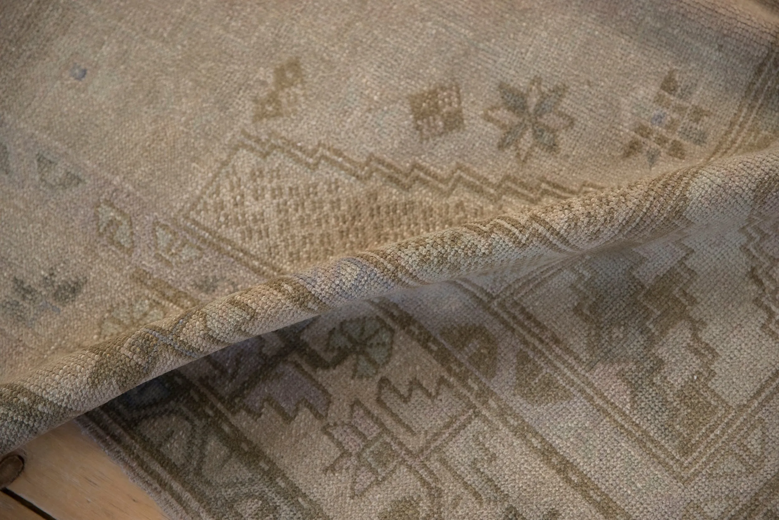4x9 Vintage Distressed Oushak Rug Runner