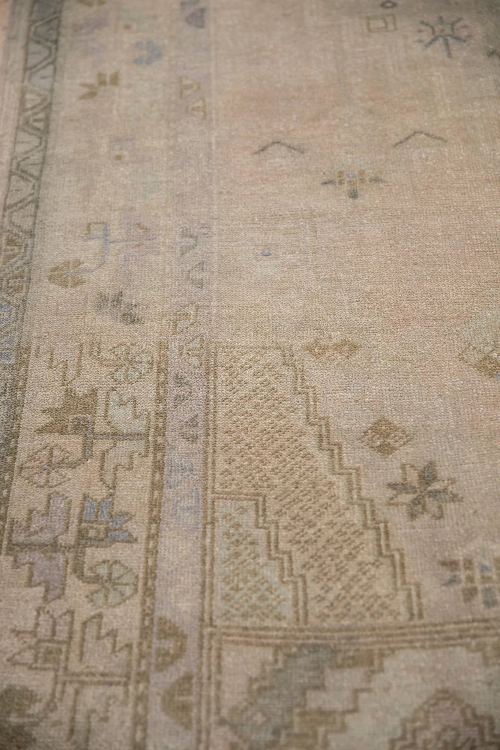 4x9 Vintage Distressed Oushak Rug Runner