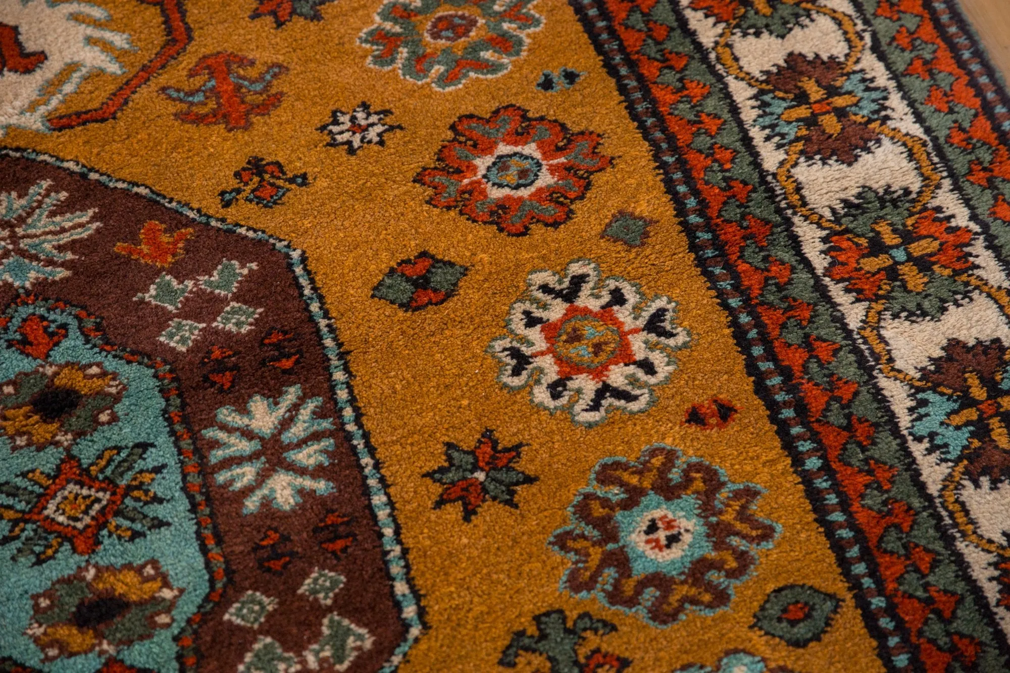 5.5x7.5 Vintage Siberian Kazak Design Carpet