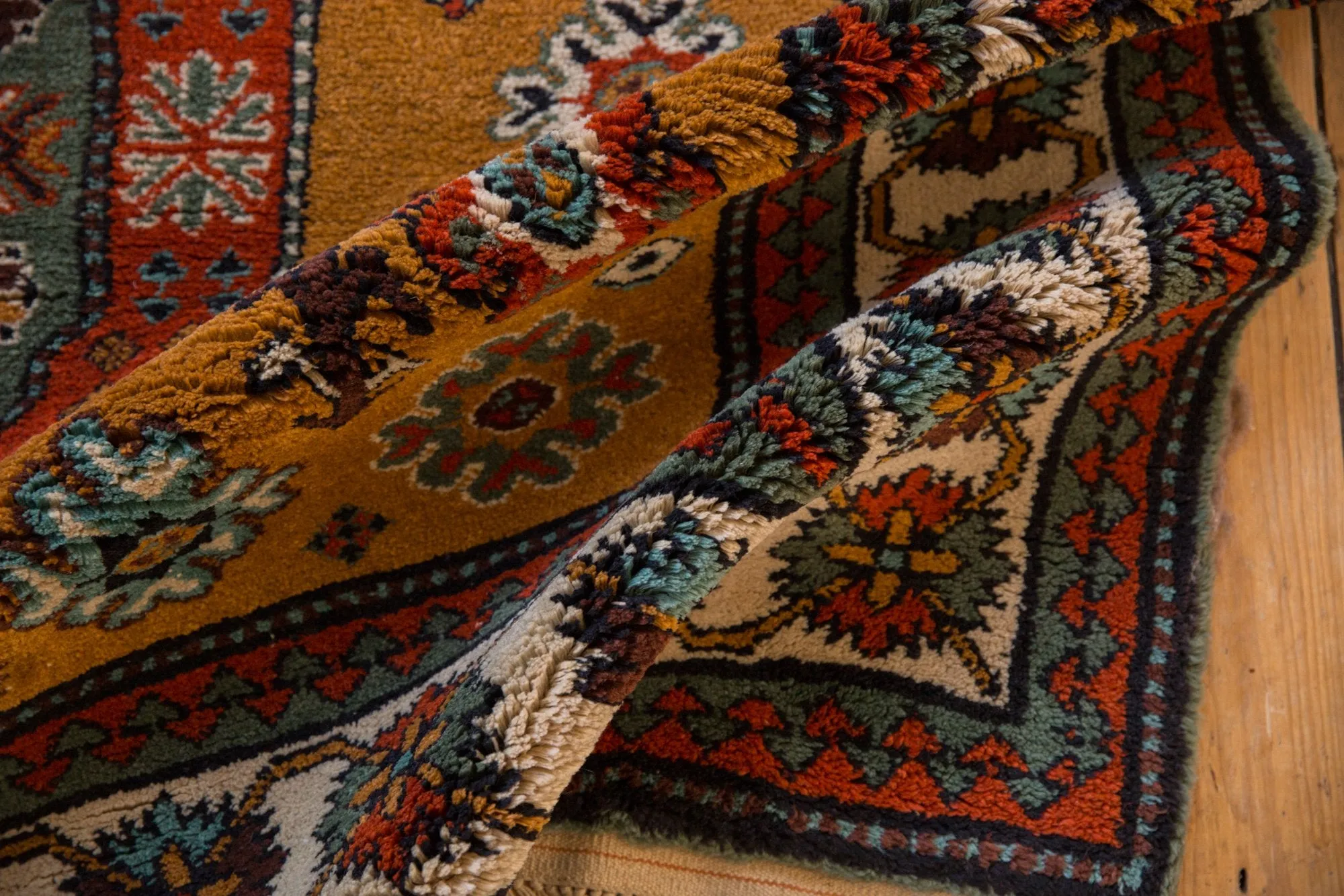 5.5x7.5 Vintage Siberian Kazak Design Carpet