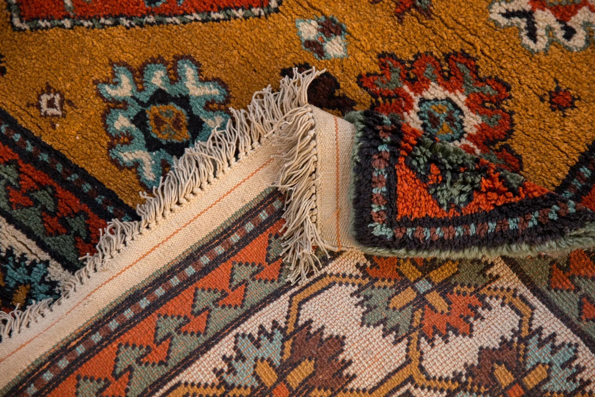 5.5x7.5 Vintage Siberian Kazak Design Carpet
