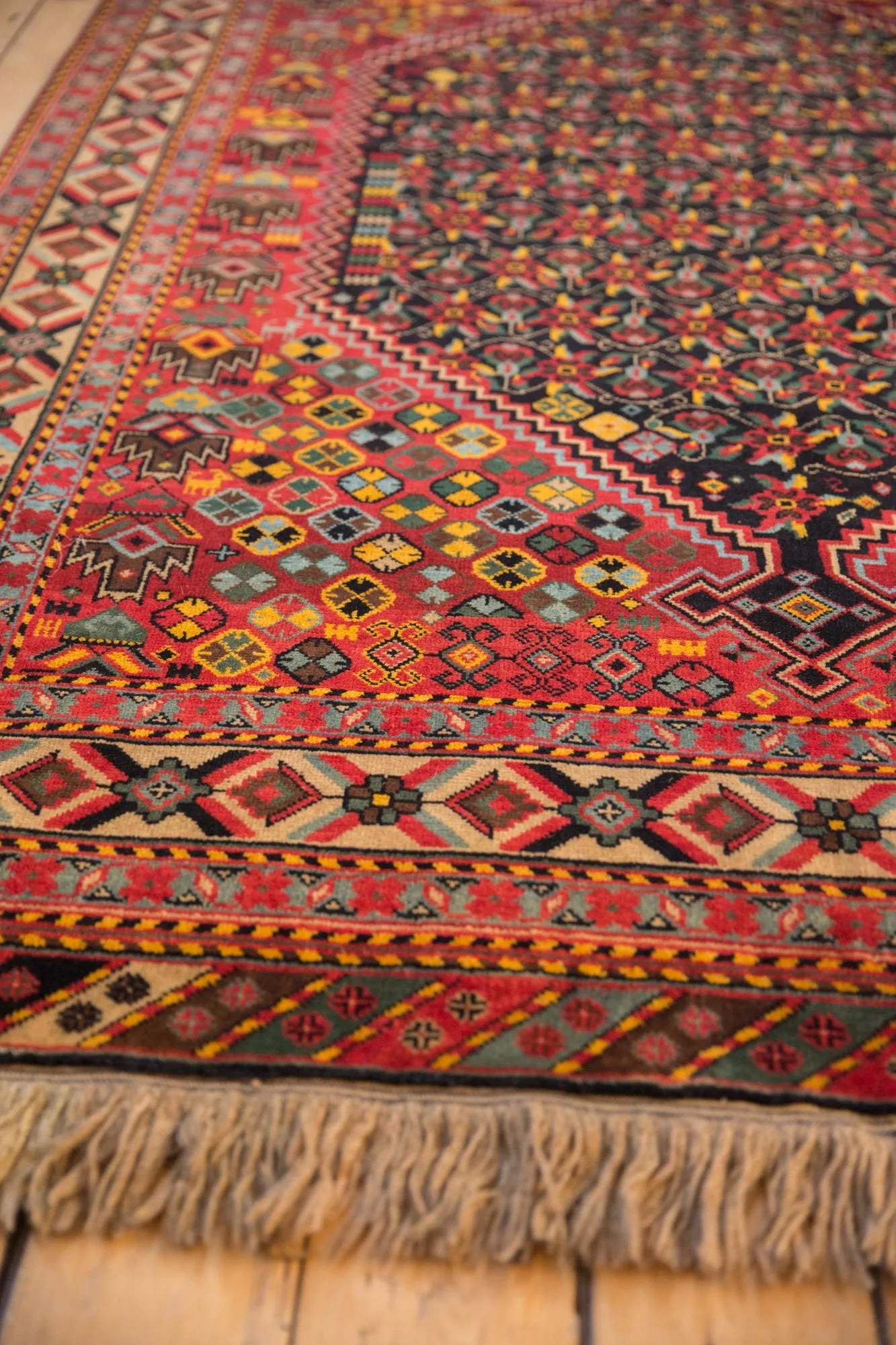 5x8 Vintage Indian Afshar Design Carpet