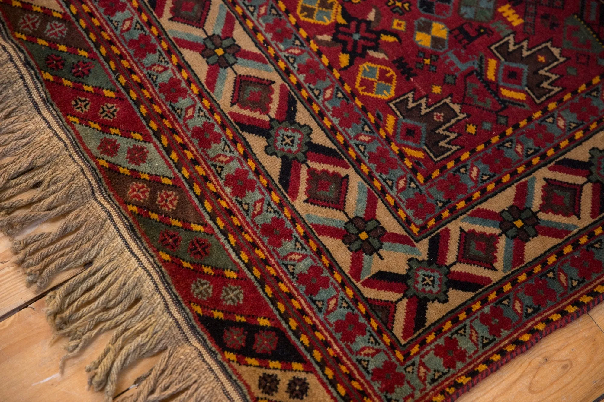 5x8 Vintage Indian Afshar Design Carpet