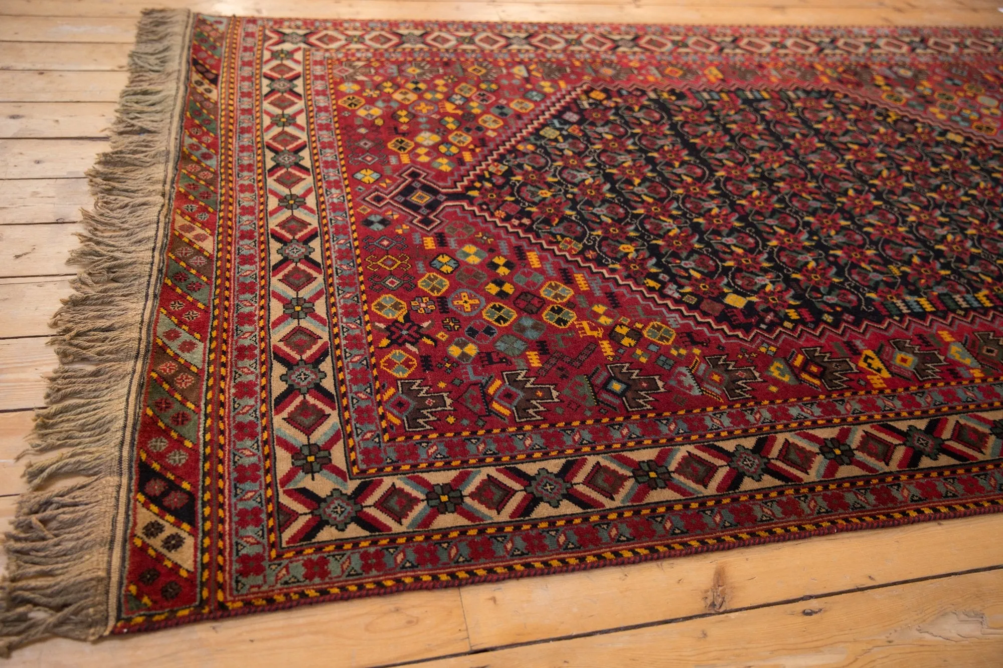 5x8 Vintage Indian Afshar Design Carpet