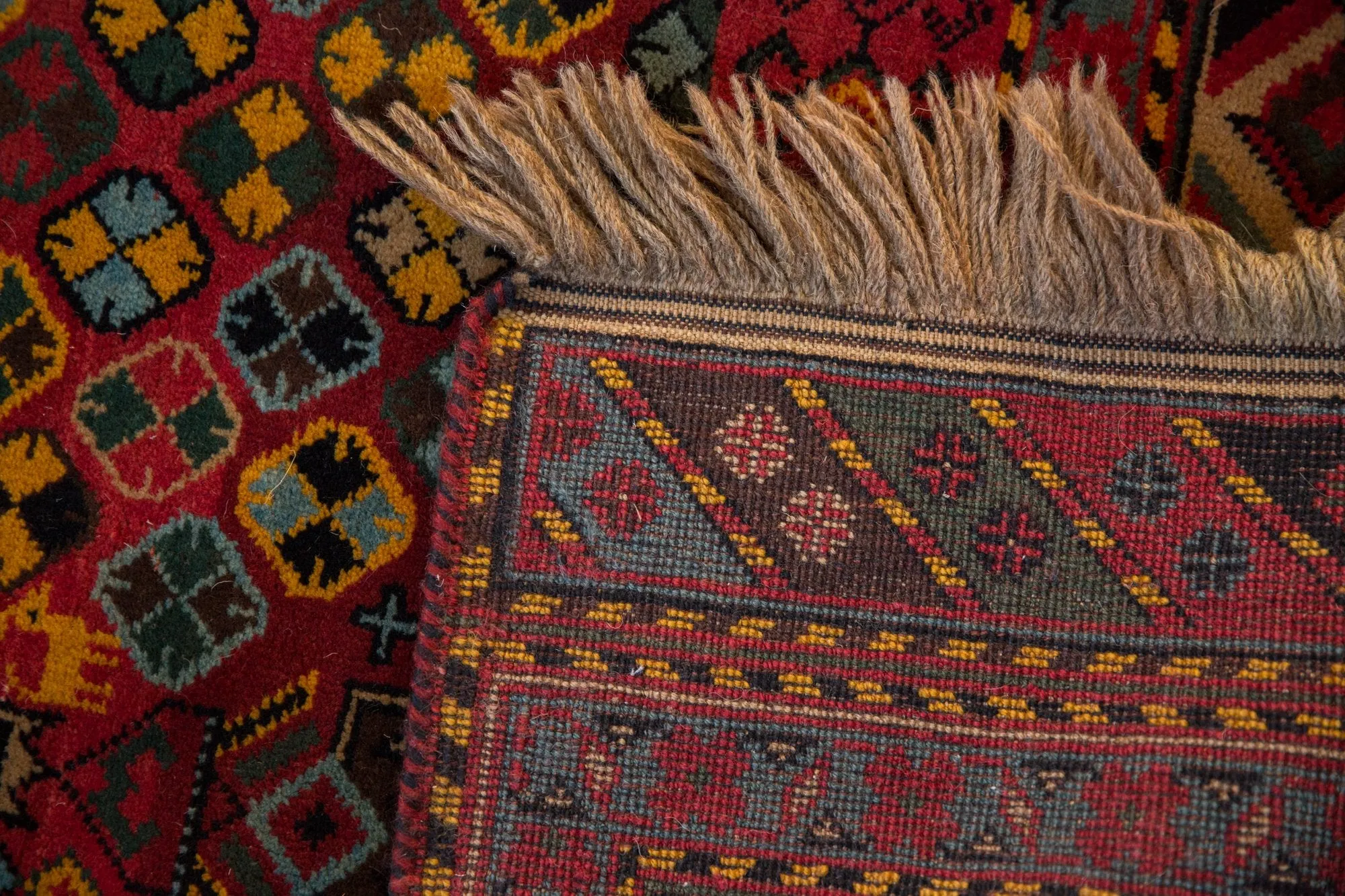 5x8 Vintage Indian Afshar Design Carpet