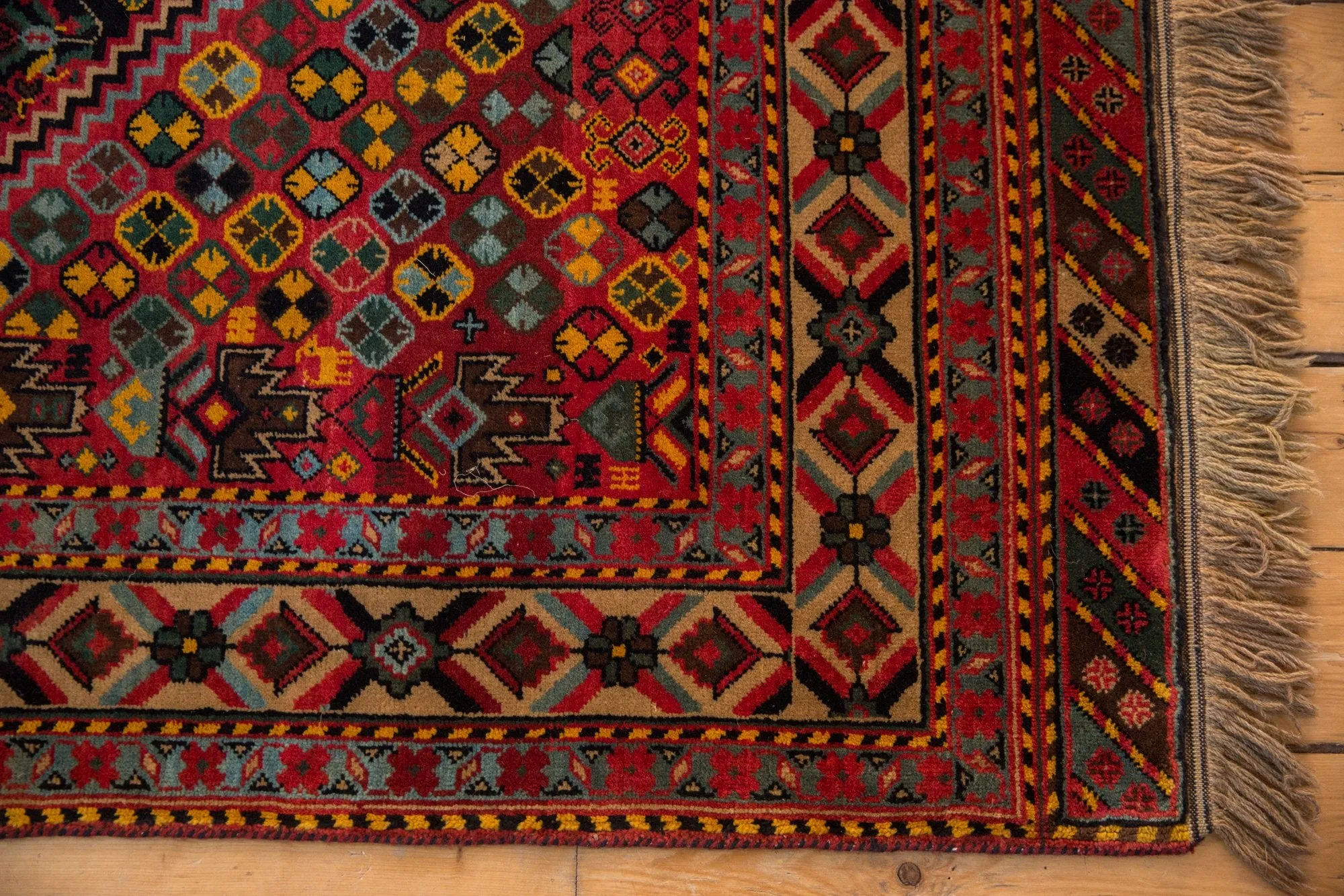 5x8 Vintage Indian Afshar Design Carpet