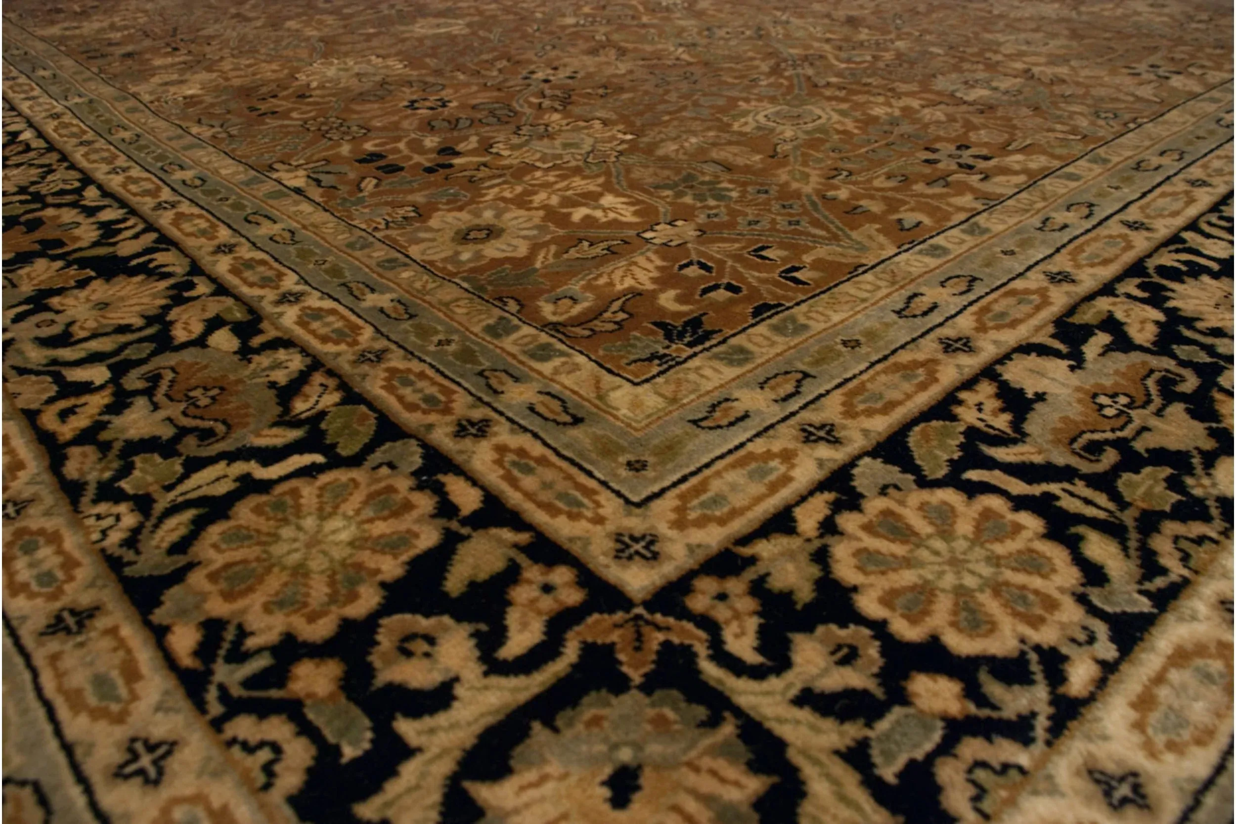 6x9 Vintage Indian Tabriz Design Carpet