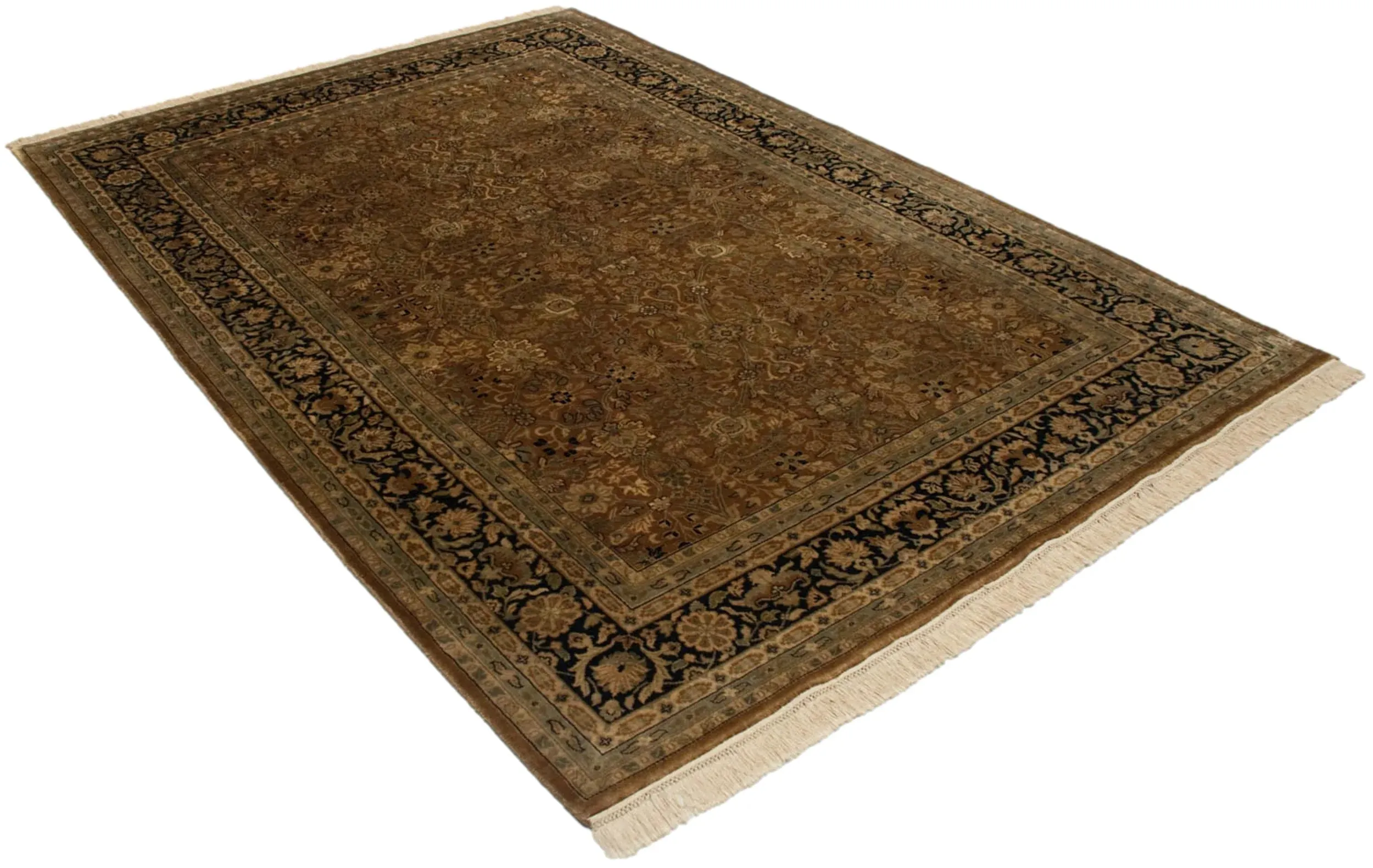 6x9 Vintage Indian Tabriz Design Carpet