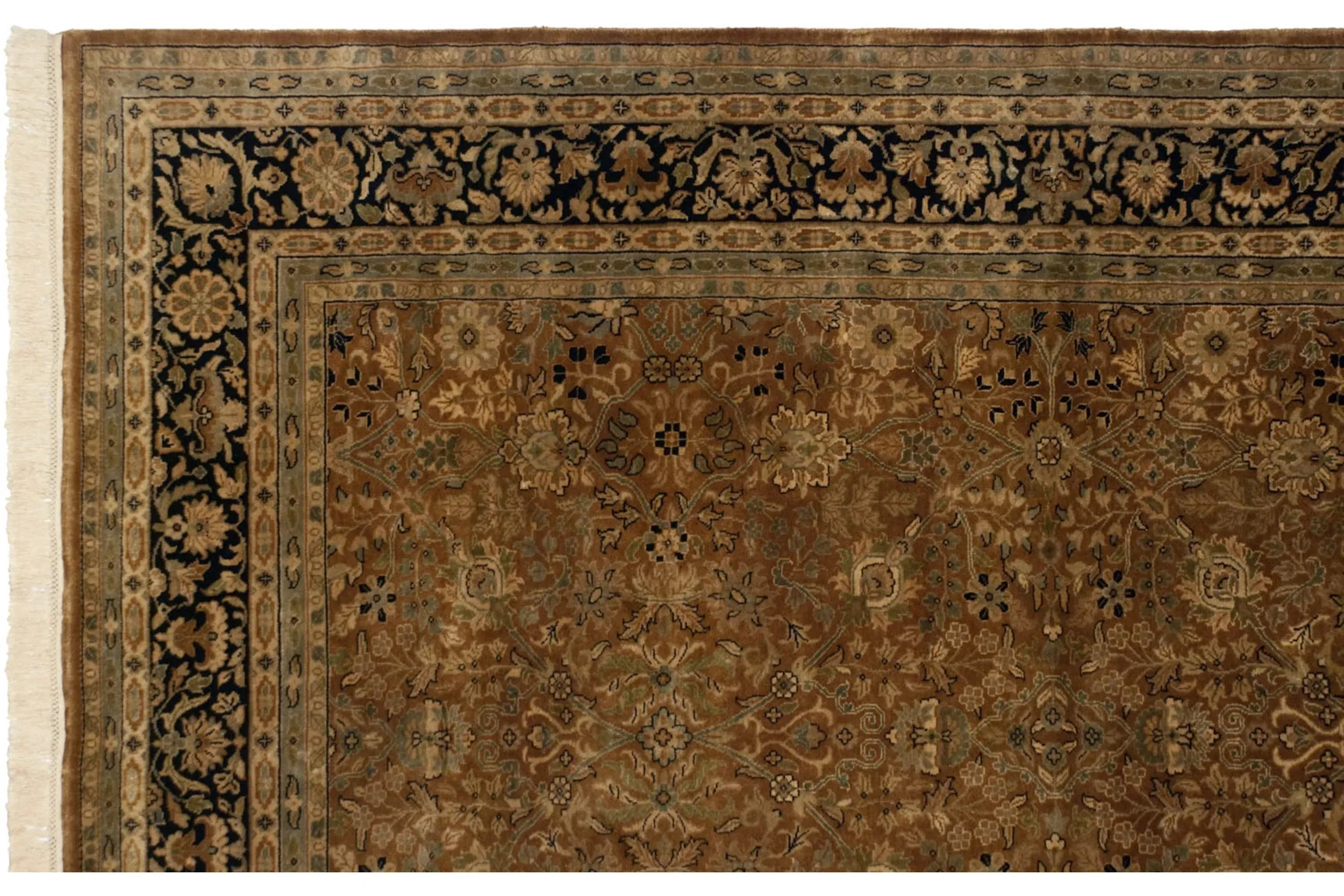 6x9 Vintage Indian Tabriz Design Carpet