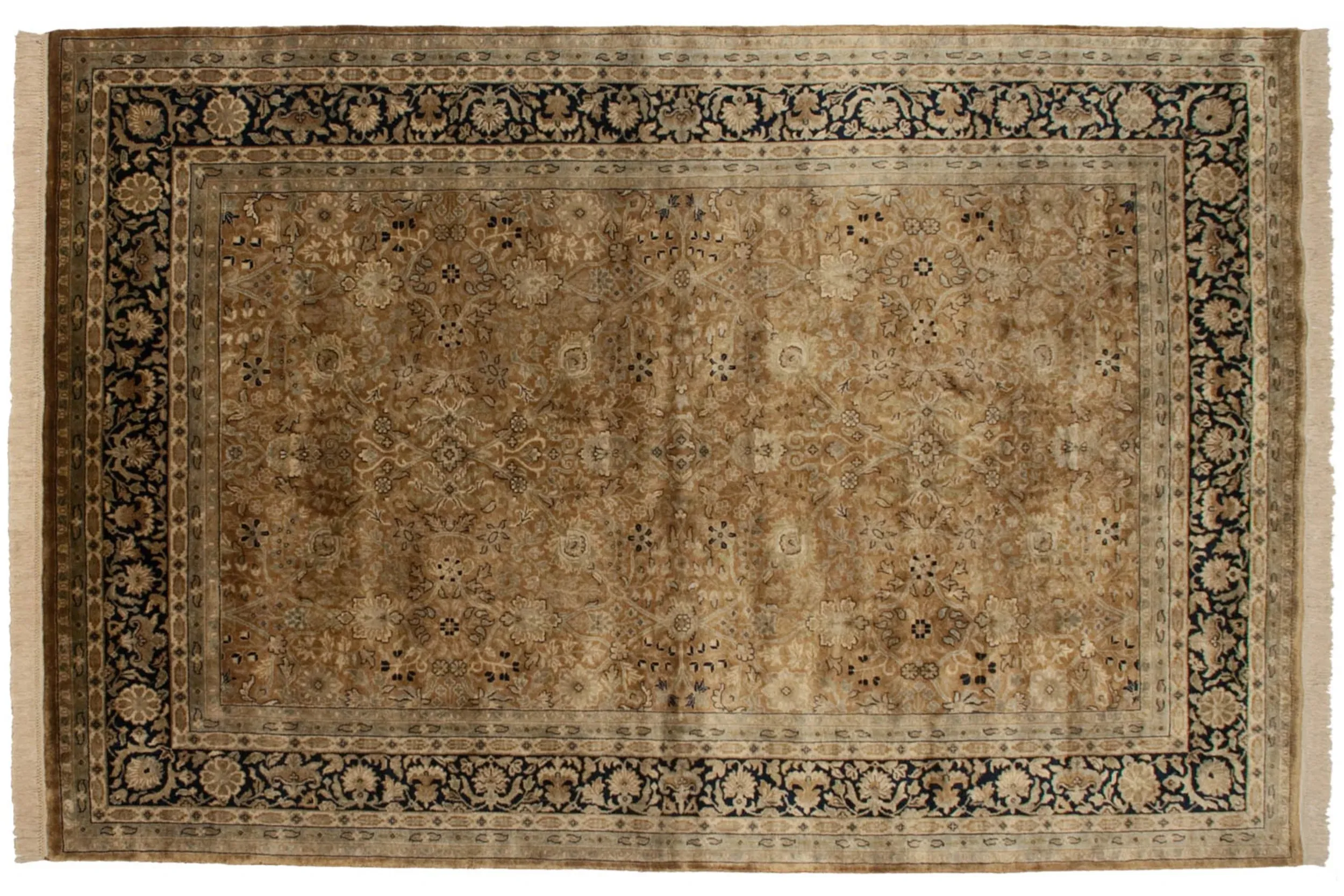 6x9 Vintage Indian Tabriz Design Carpet