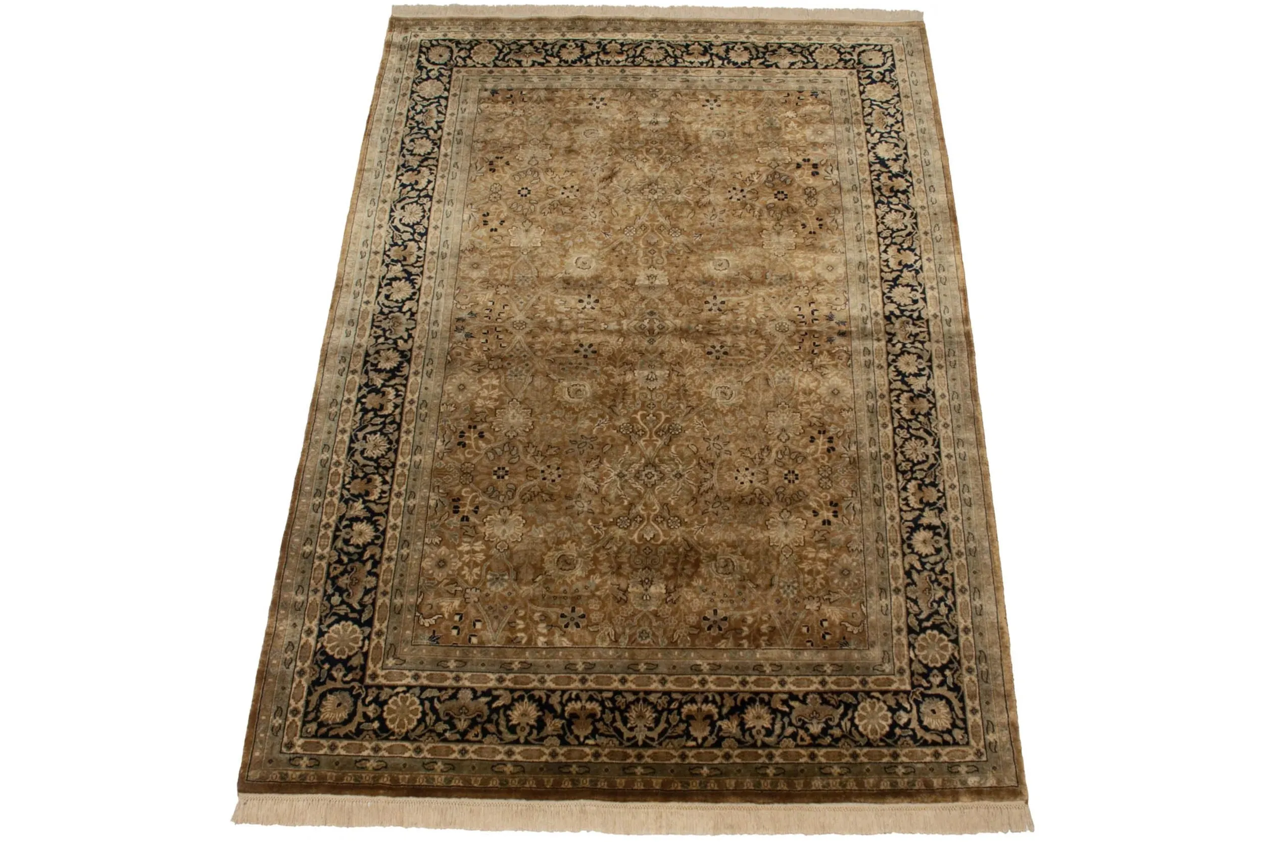 6x9 Vintage Indian Tabriz Design Carpet