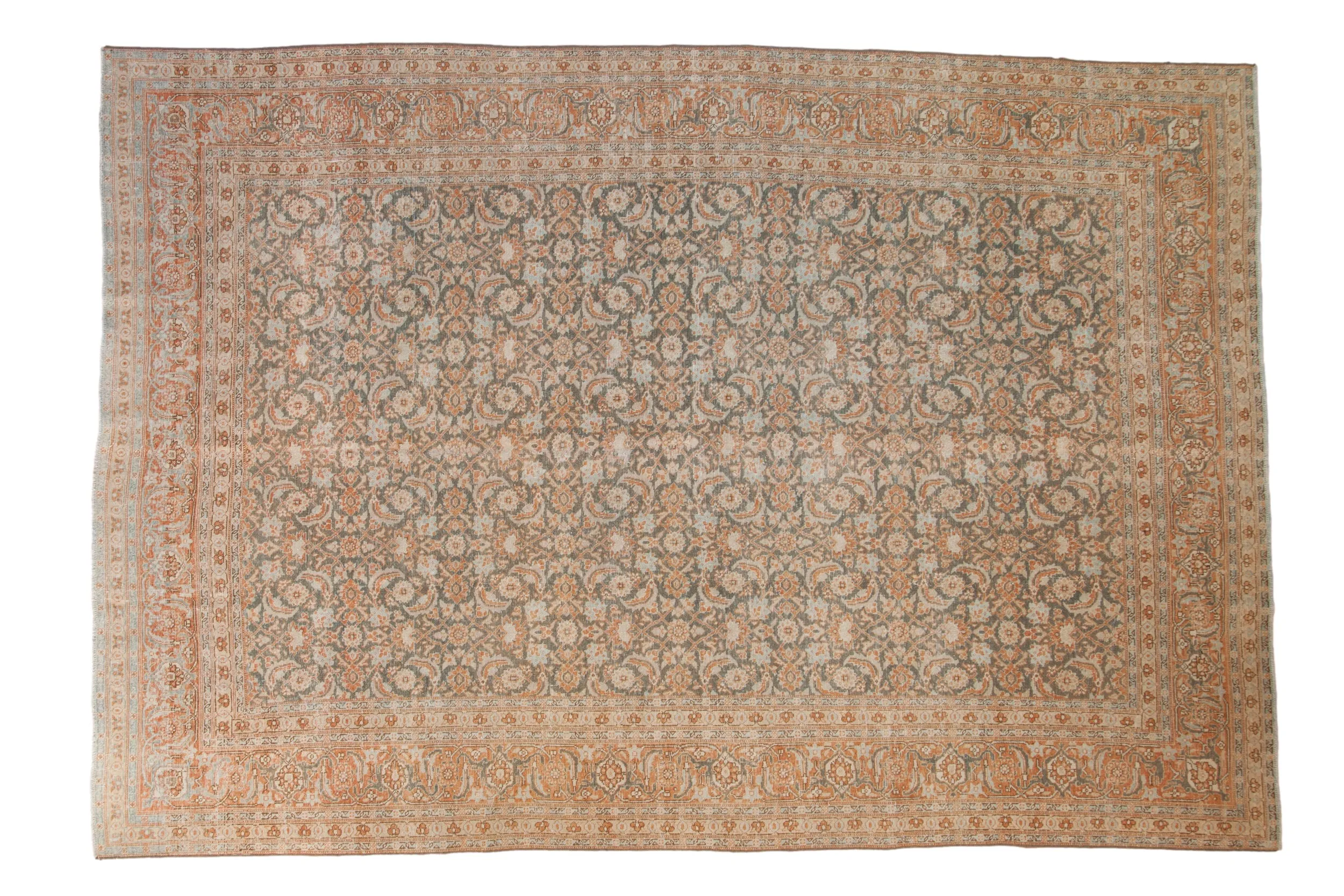7.5x11 Vintage Distressed Tabriz Carpet