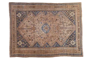 7.5x9.5 Vintage Distressed Qashqai Carpet