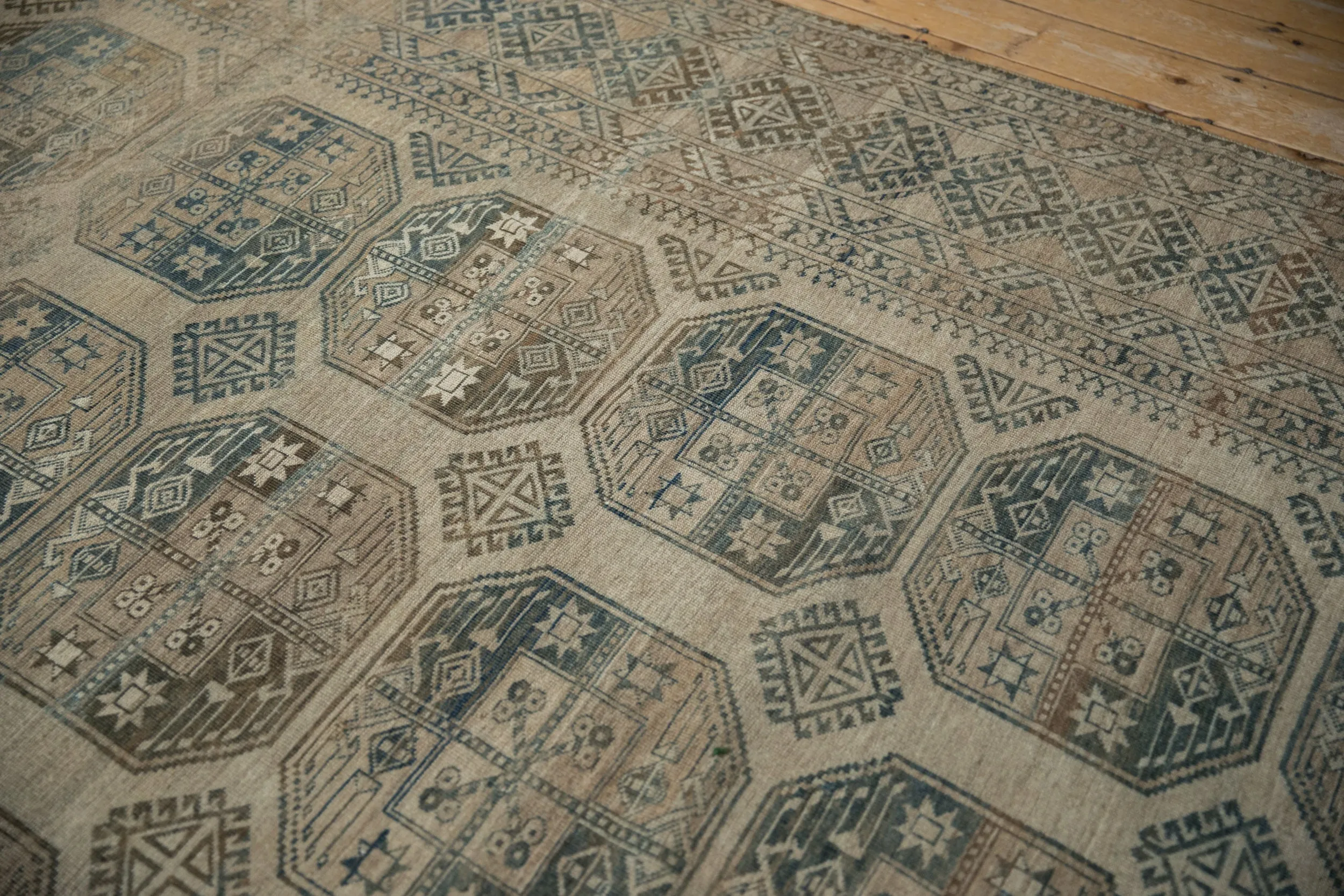 8.5x11.5 Vintage Distressed Ersari Carpet
