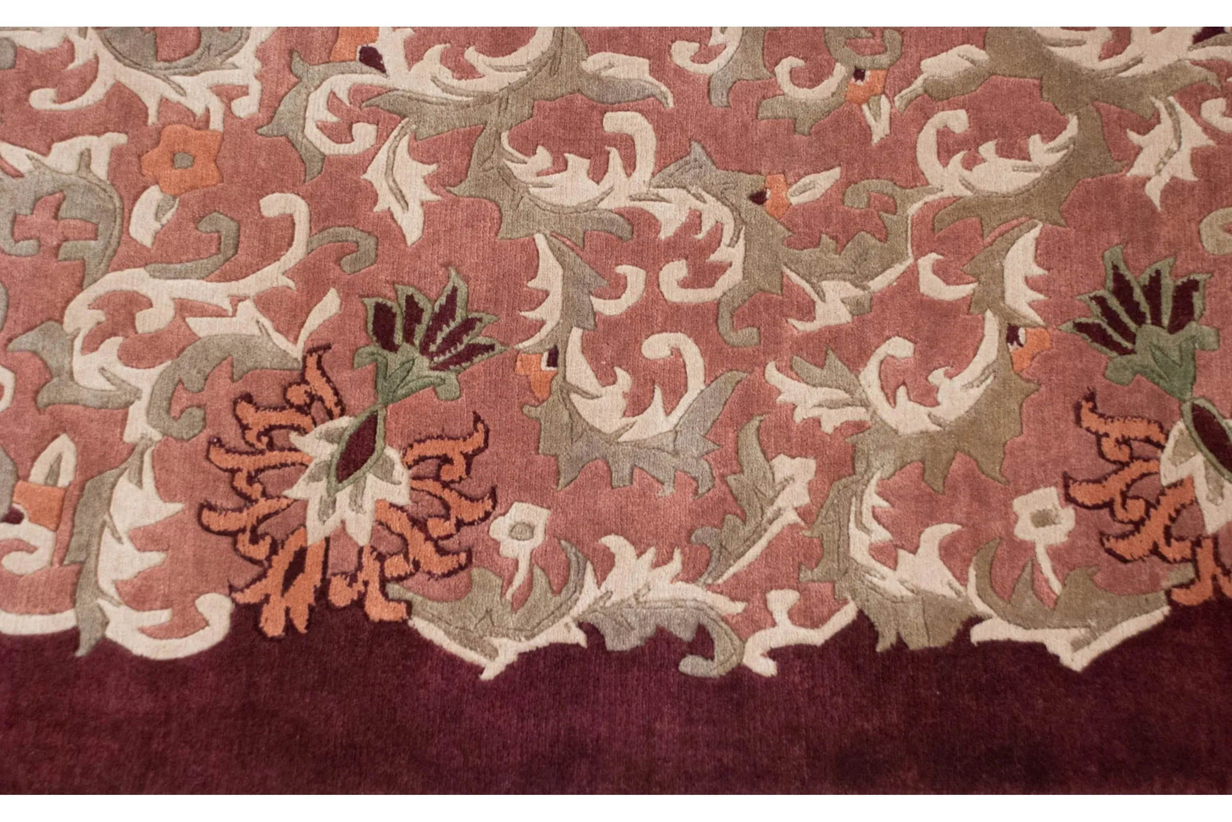 8x10.5 Vintage Contemporary Indian European Design Carpet