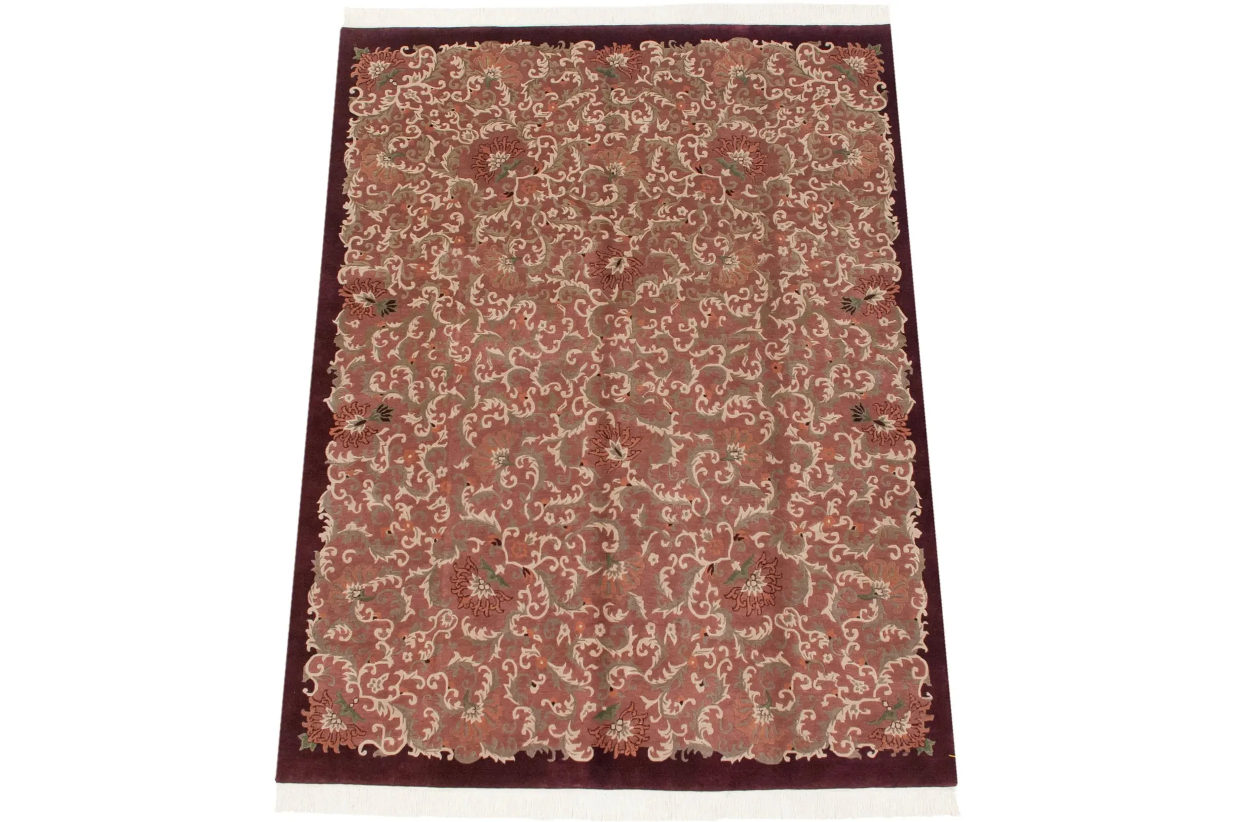 8x10.5 Vintage Contemporary Indian European Design Carpet