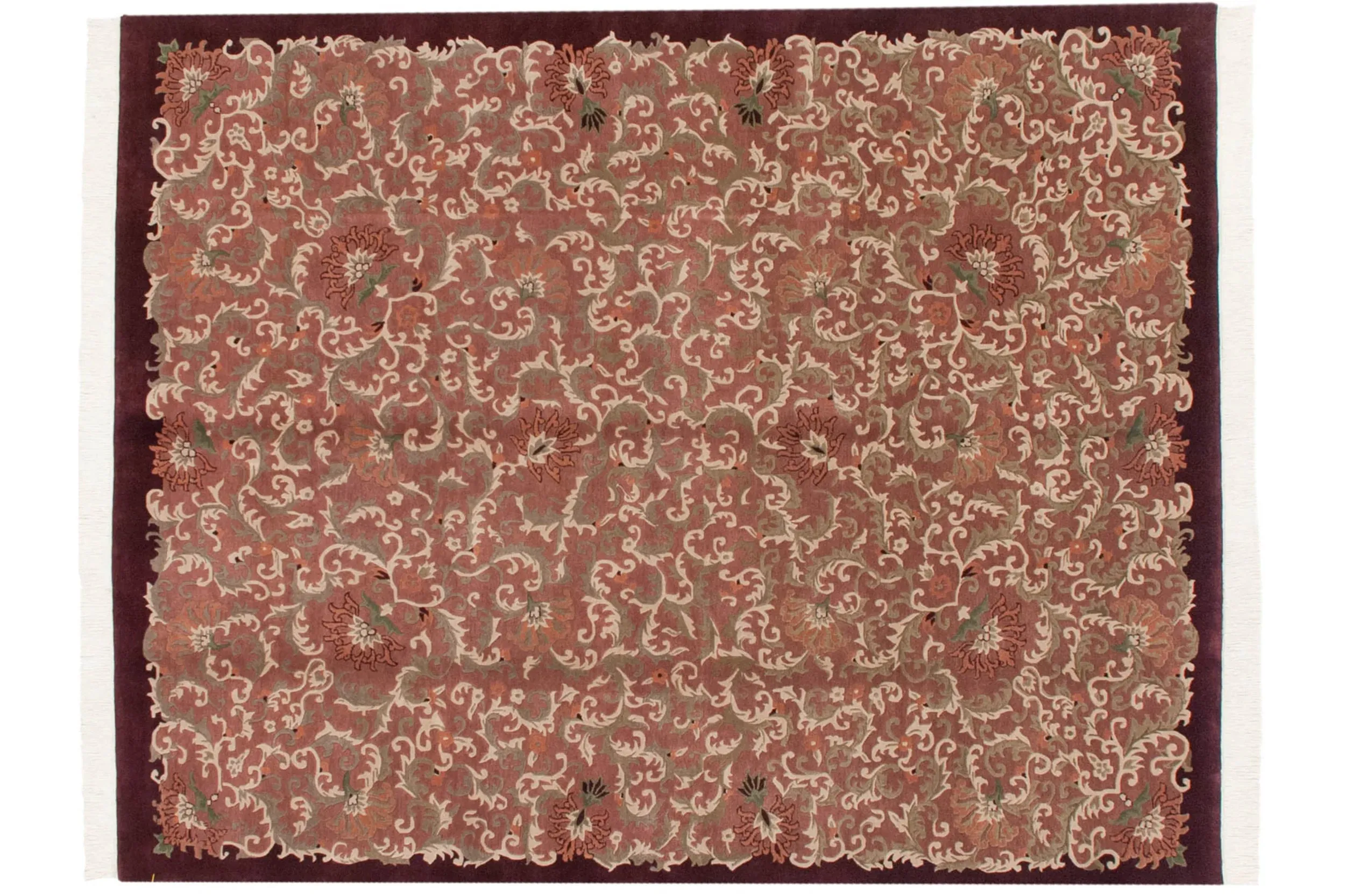 8x10.5 Vintage Contemporary Indian European Design Carpet