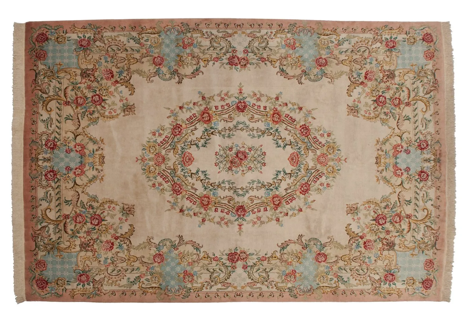 8x11.5 Vintage Bulgarian Aubusson Design Carpet