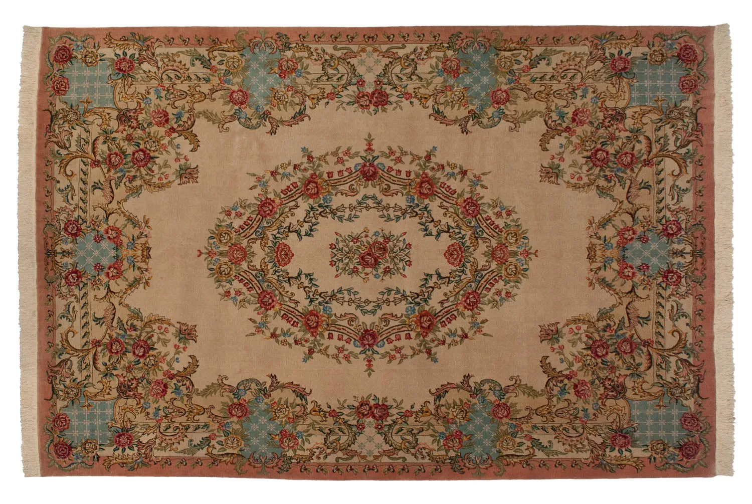 8x11.5 Vintage Bulgarian Aubusson Design Carpet