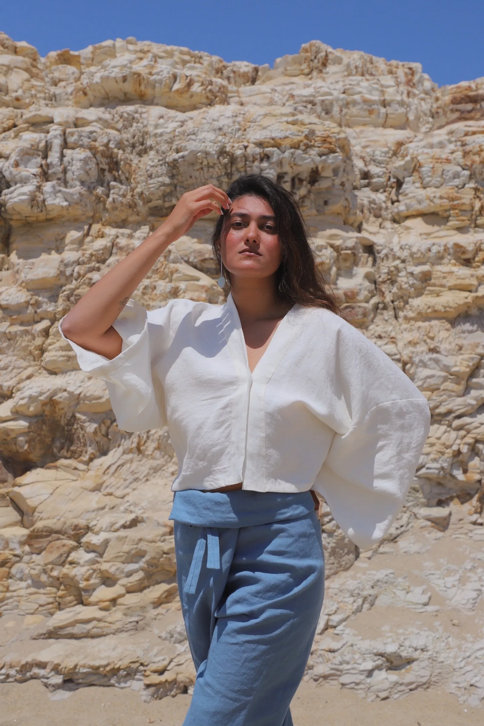 Adriana Linen Top