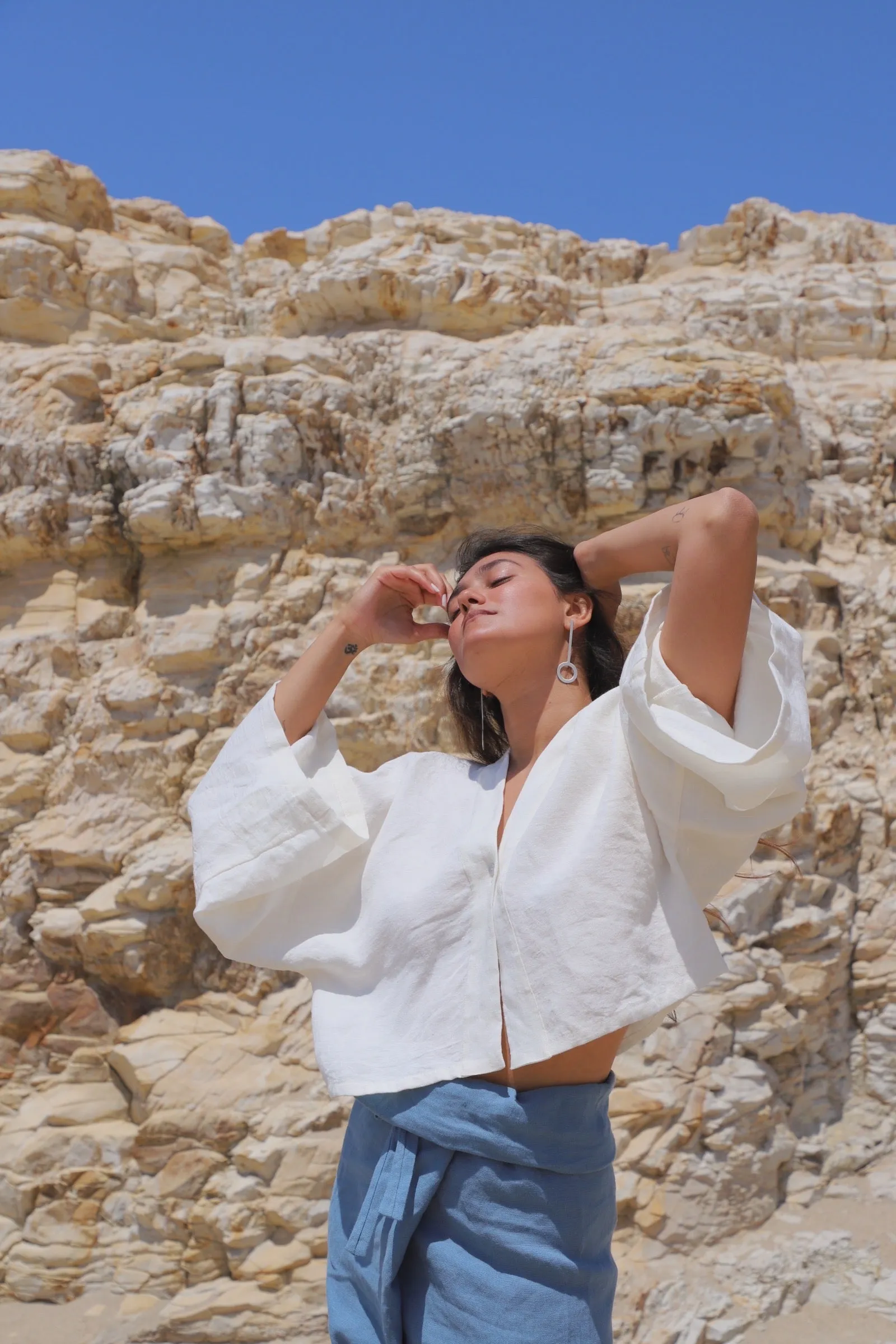 Adriana Linen Top