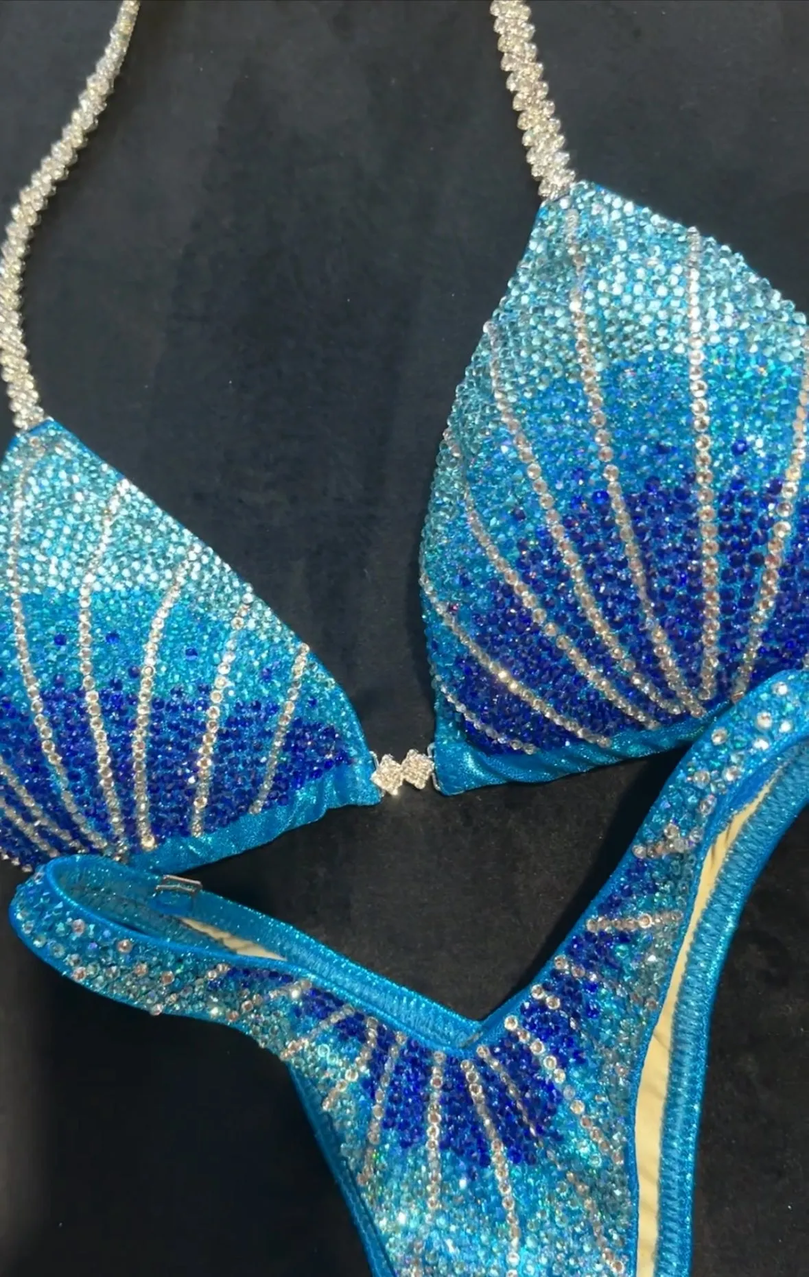 Aqua Wave Inspired Figure Competition Suit