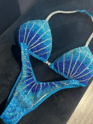 Aqua Wave Inspired Figure Competition Suit