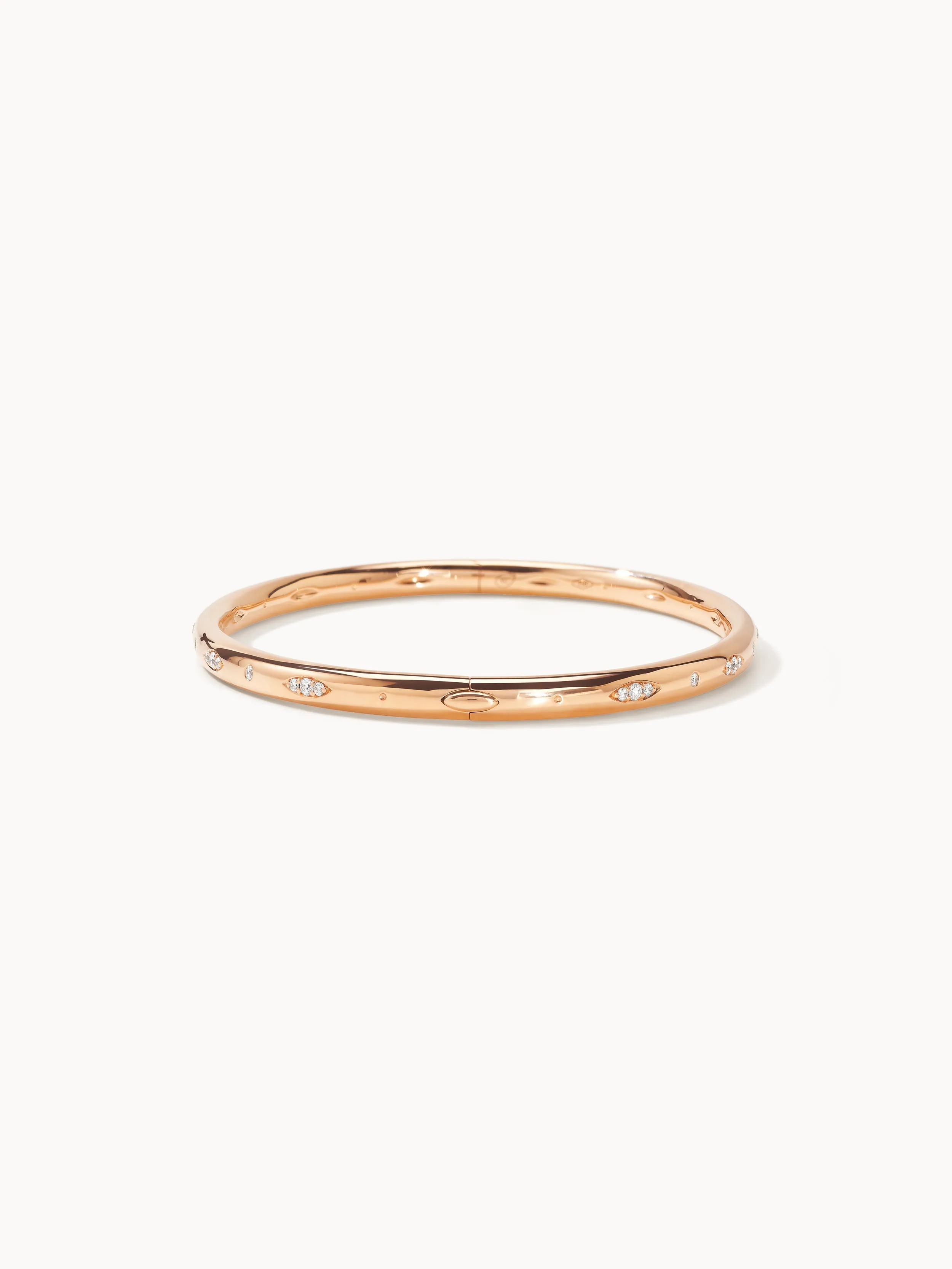 Bangle GYPSY 'Candy Pavé' 17 cm 18K yellow gold