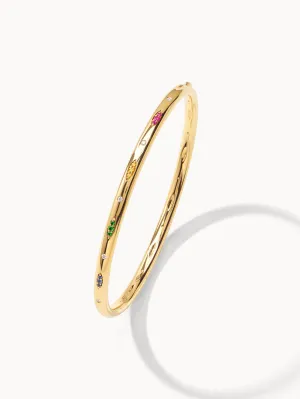 Bangle GYPSY 'Candy Pavé' 17 cm 18K yellow gold