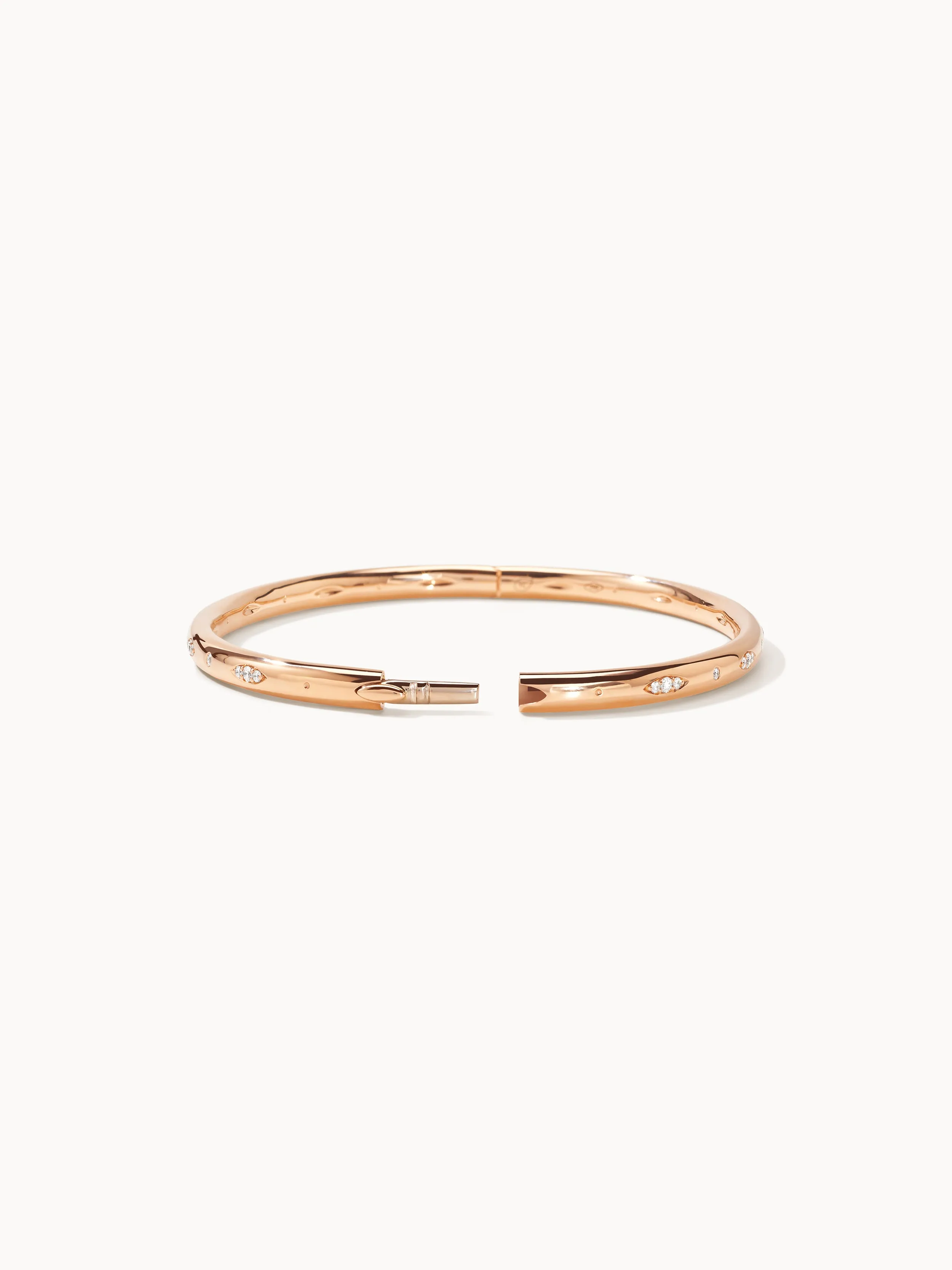 Bangle GYPSY 'Candy Pavé' 17 cm 18K yellow gold