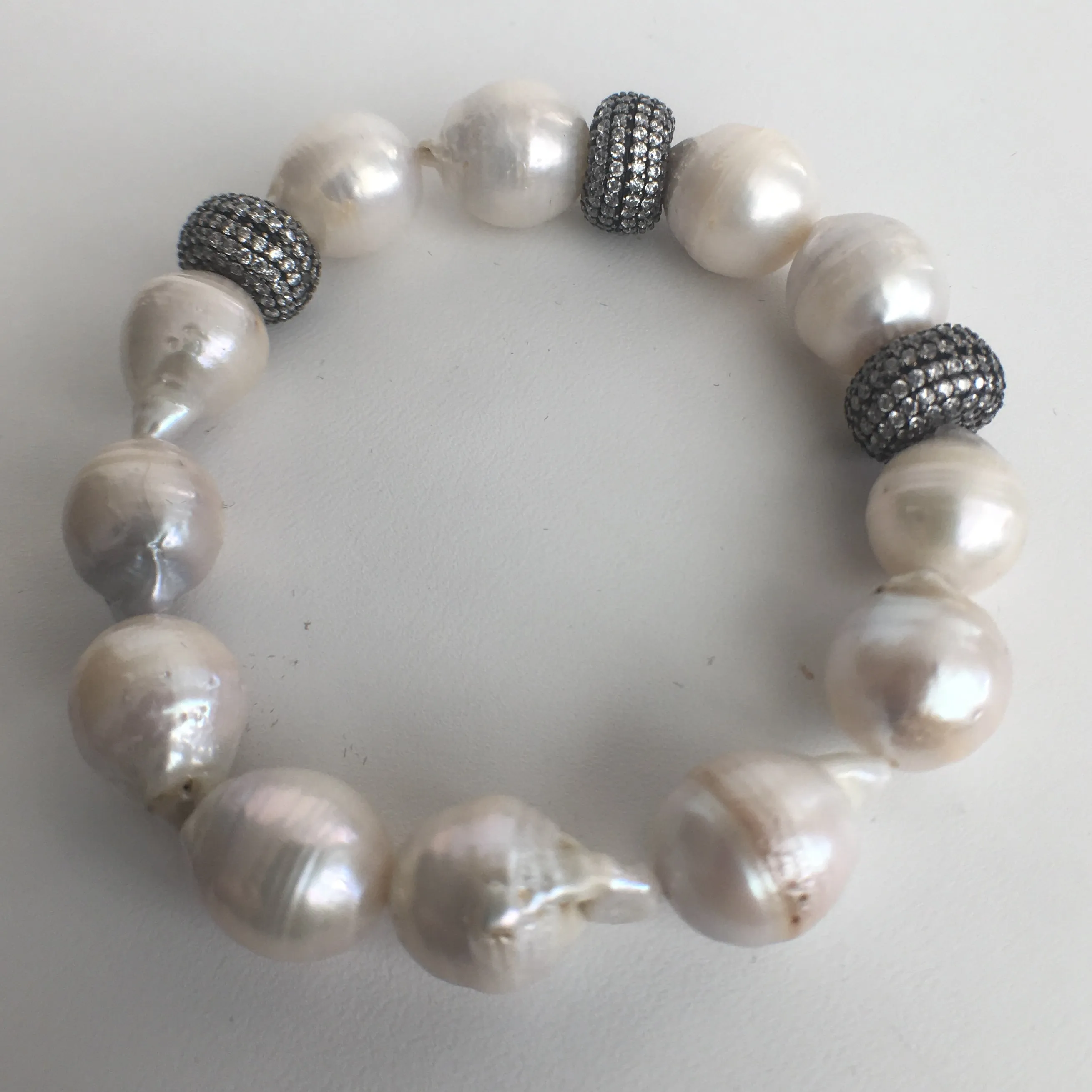 Baroque Pearl Stretch Bracelet- Simple