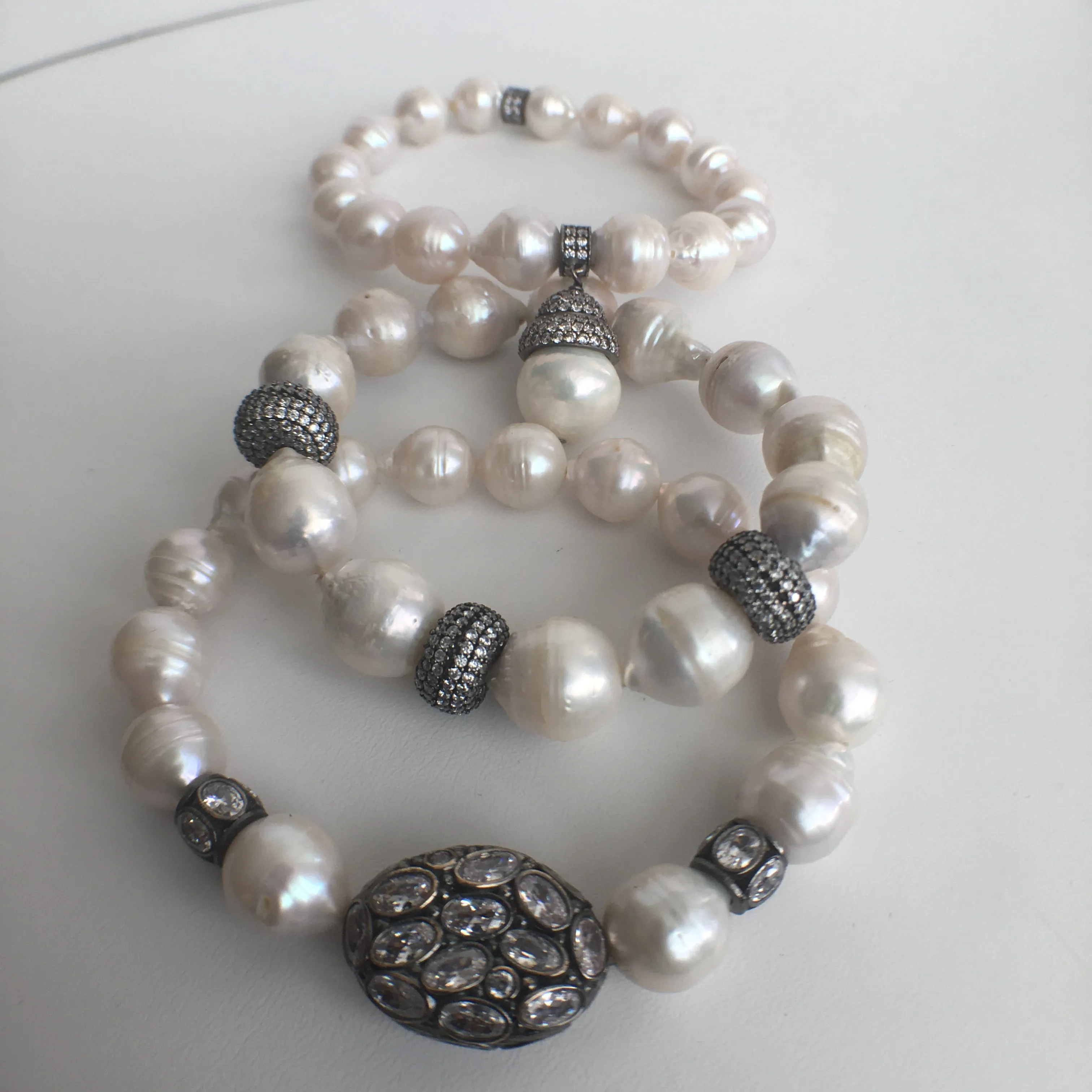 Baroque Pearl Stretch Bracelet- Simple