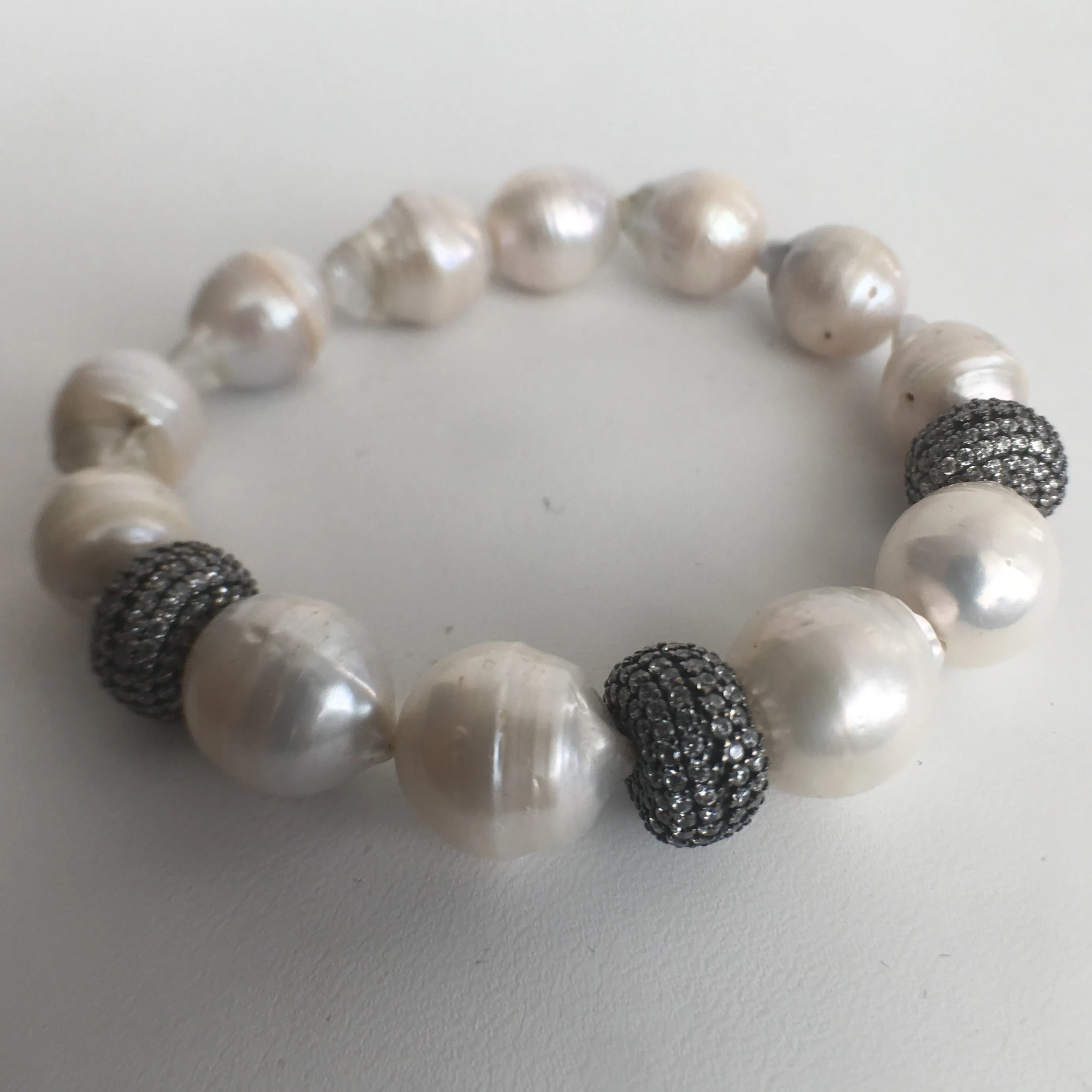 Baroque Pearl Stretch Bracelet- Simple