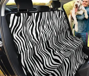 Black and White Zebra Stripes Print Back Bench Seat Cover For Pets