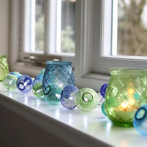 Blue and Green Globe LED Light Strand