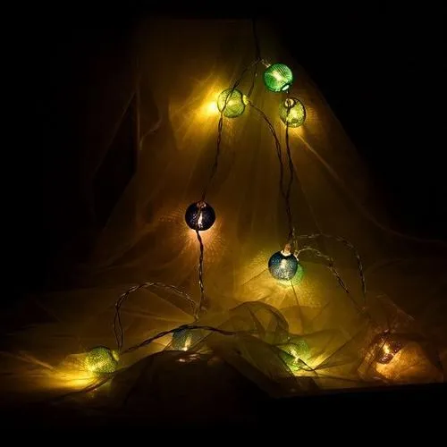 Blue and Green Globe LED Light Strand