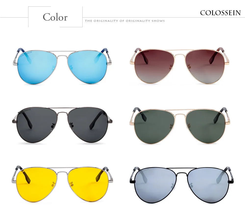 BLUE Fashion Metal Pilot/Aviator Sunglasses For Men Summer Trend Fashion 2017