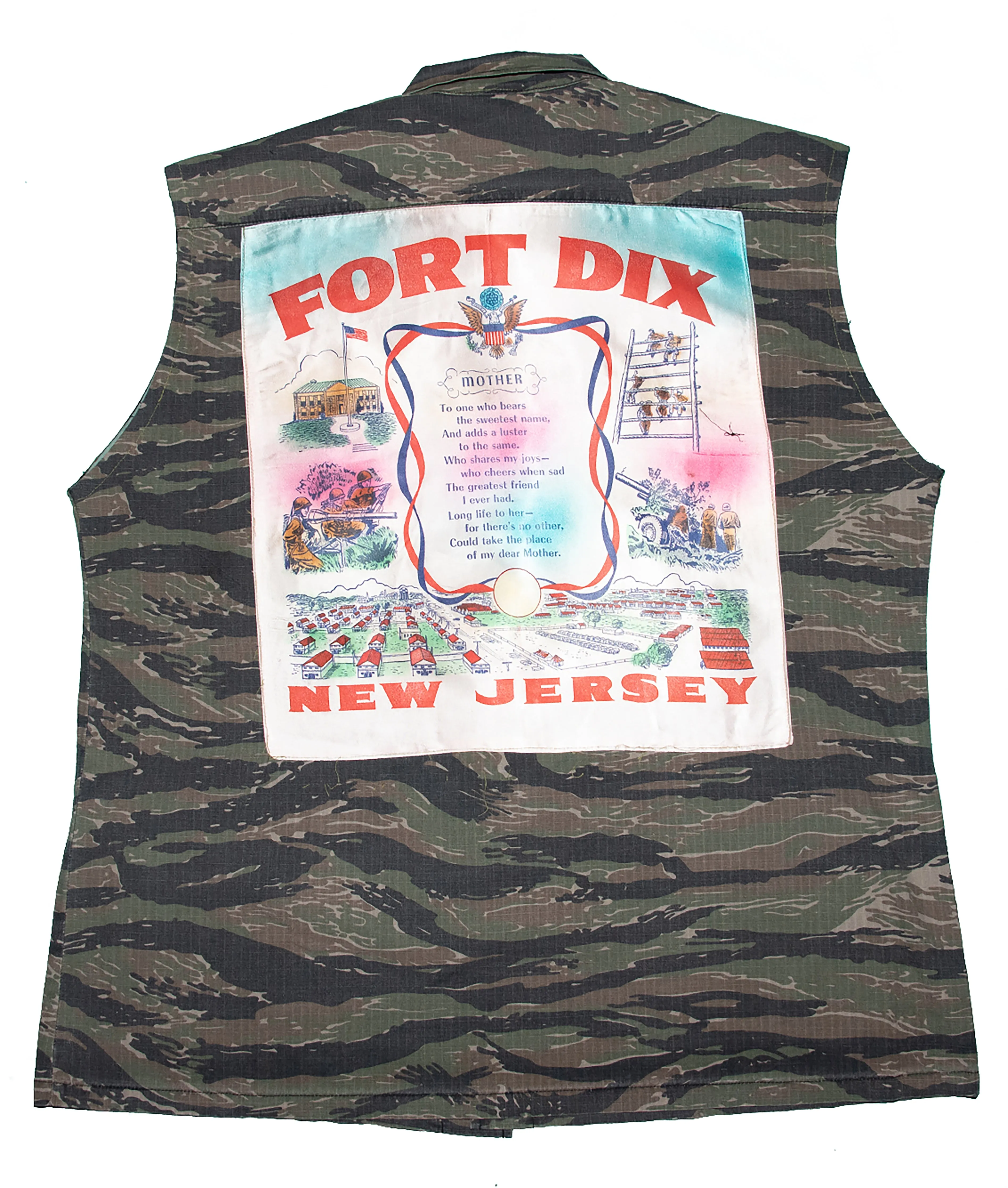 Camo Army vest- Fort Dix