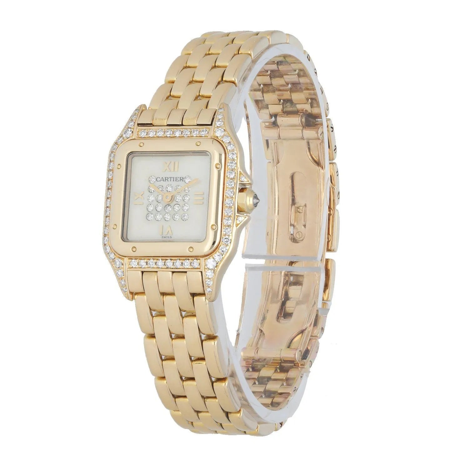 Cartier Panthere 8057915 18k Yellow Gold & Diamonds Ladies watch.