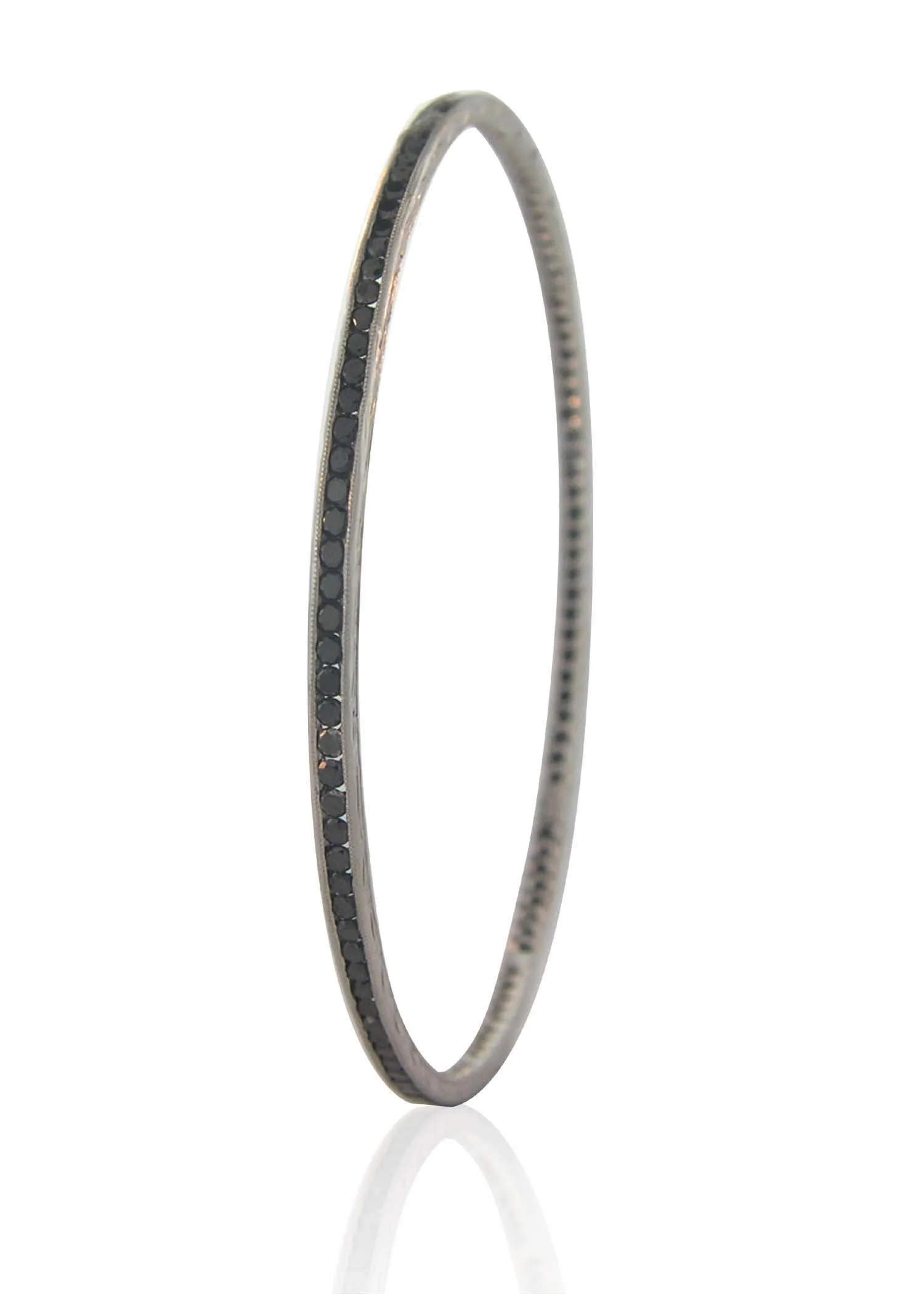 Channel Black Diamond Bangle