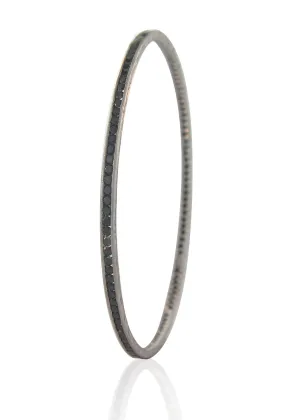 Channel Black Diamond Bangle